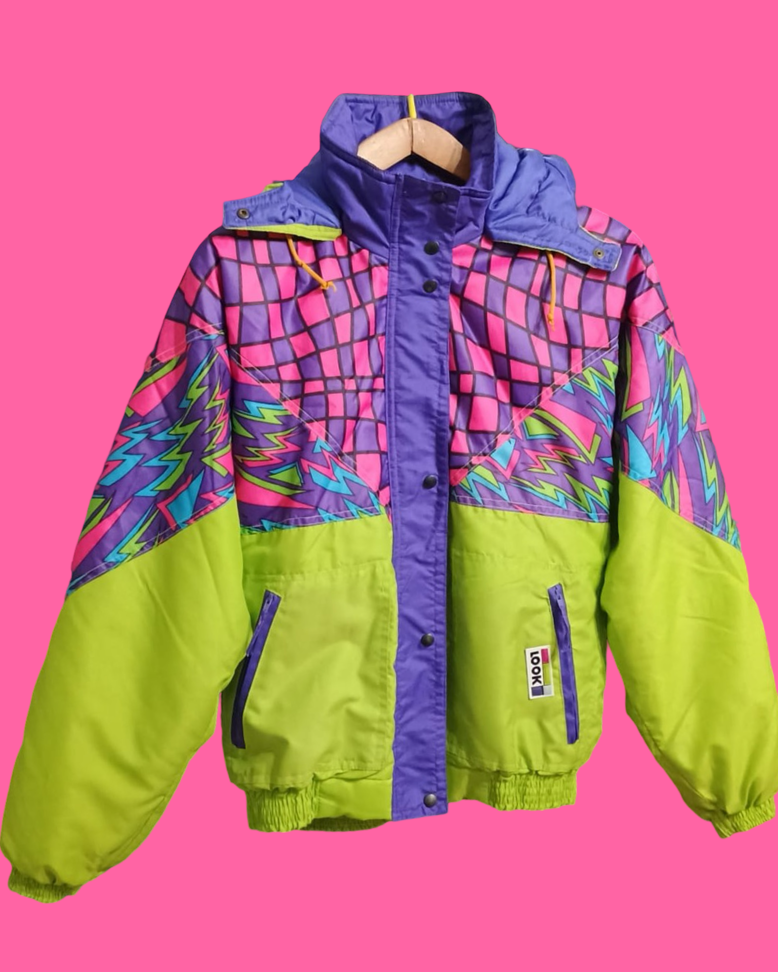 Vintage Multicolor Fantasy 90's Snow Jacket Woman Size L