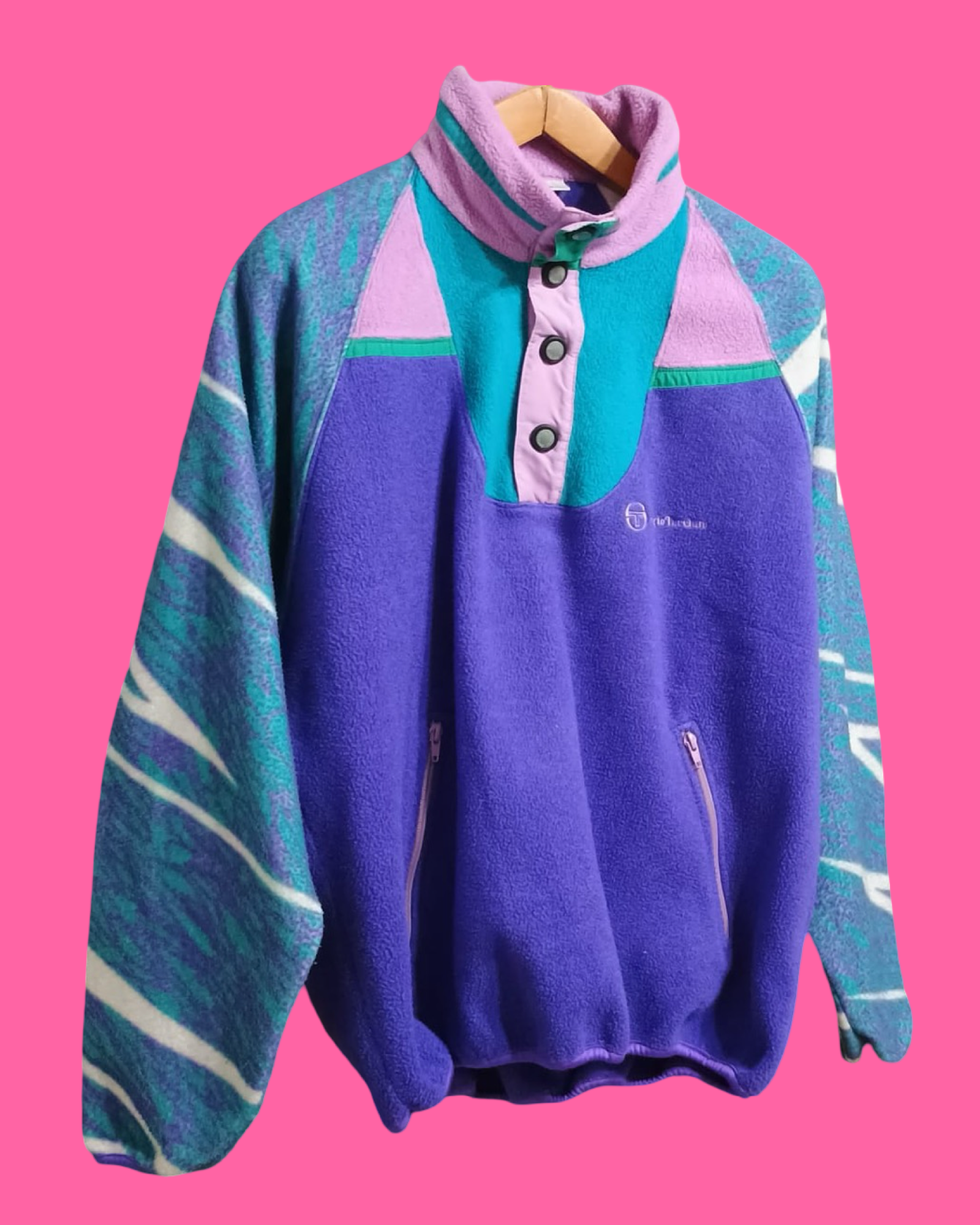 Vintage Multicolor Fantasy 90's Sergio Tacchini Fleece Unisex Size L
