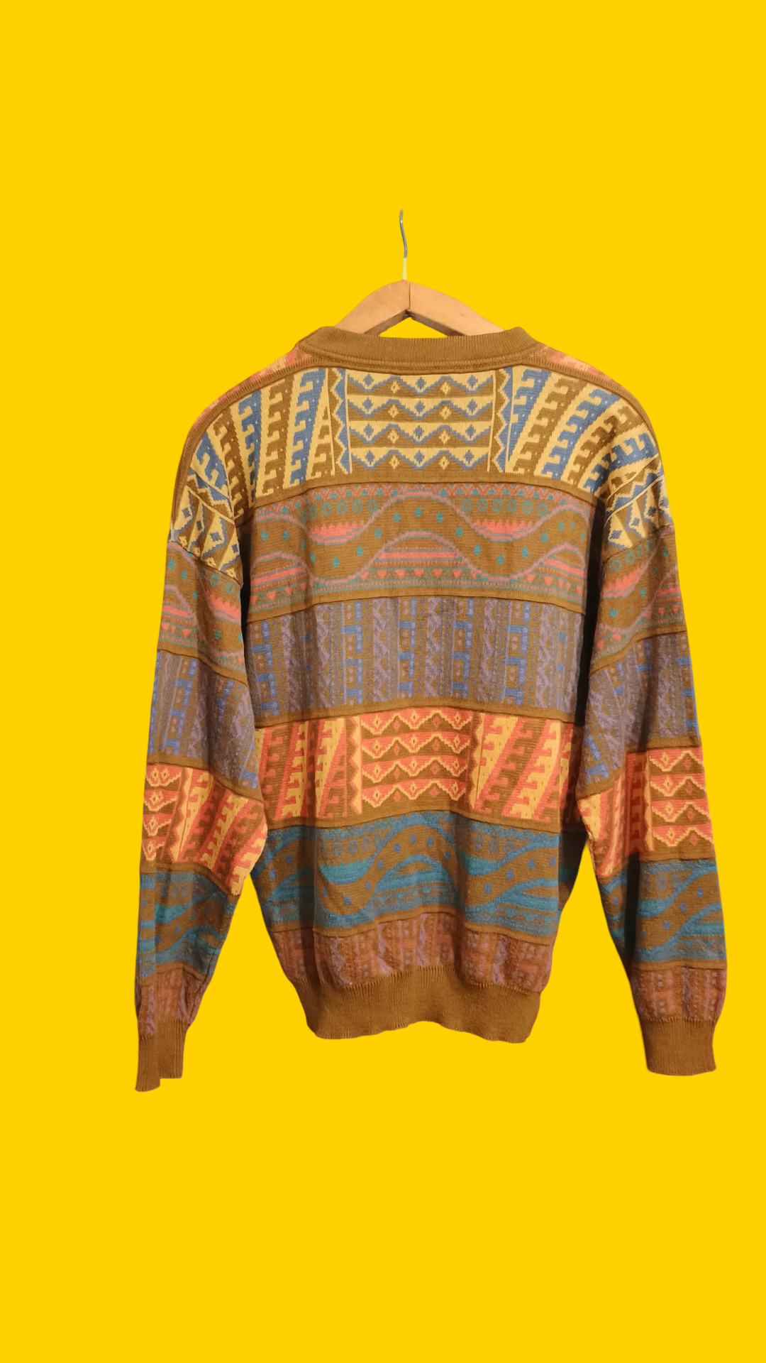 Maglione Vintage Multicolor A Fantasia Anni 90 Unisex Size M