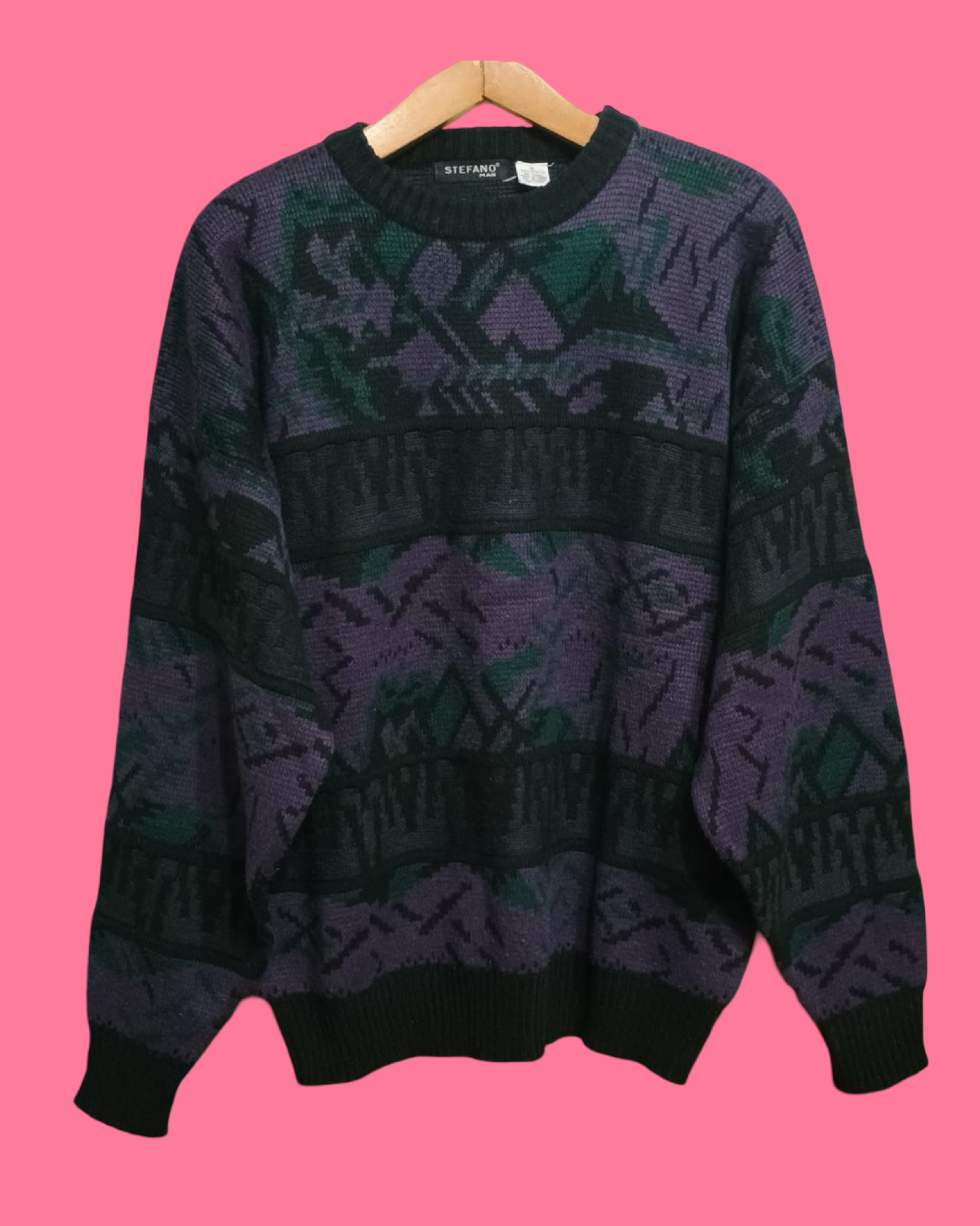 Vintage Multicolor Fantasy 90's Sweater Unisex Size XL