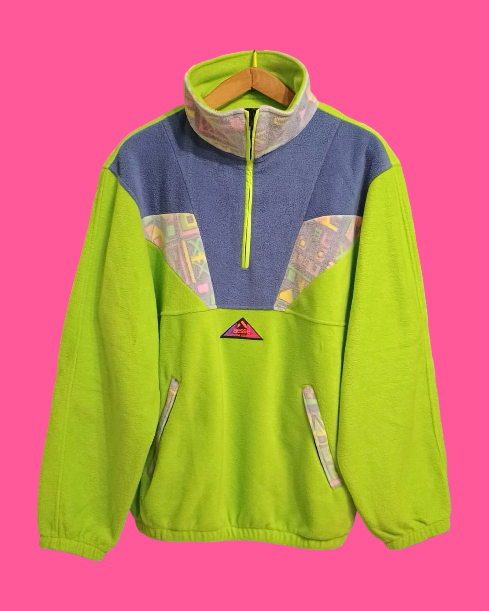 Vintage Multicolor Fantasy 90's Aesse Fleece Unisex Size L