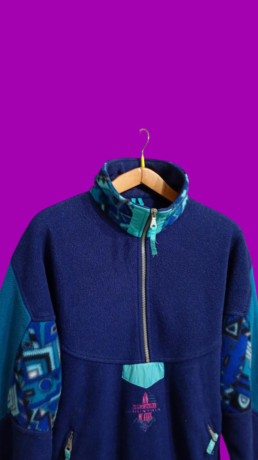 Vintage Multicolor Fantasy 90's Fleece Unisex Size L