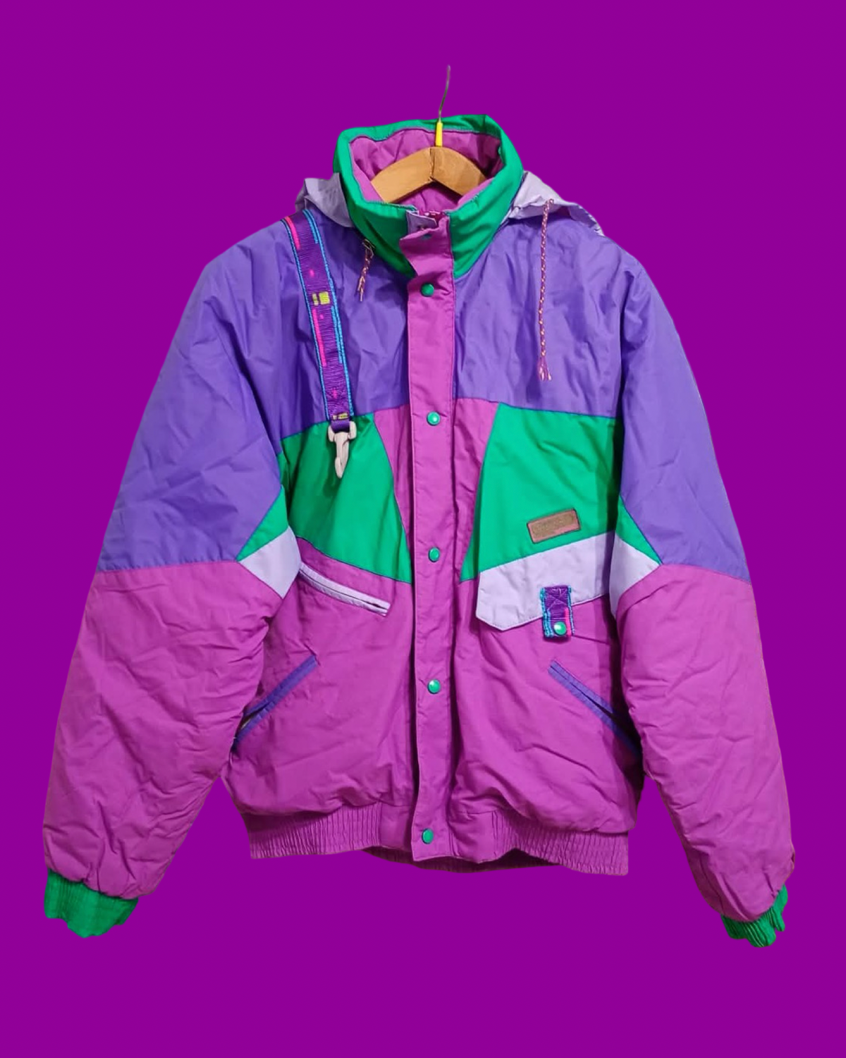 Vintage Multicolor Fantasy 90's Rare Snow Jacket Unisex Size M