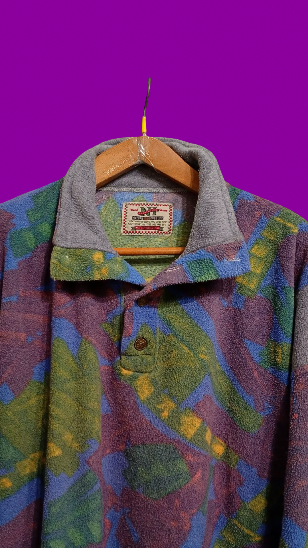 Vintage Multicolor Fantasy 90's Fleece Unisex Size XL