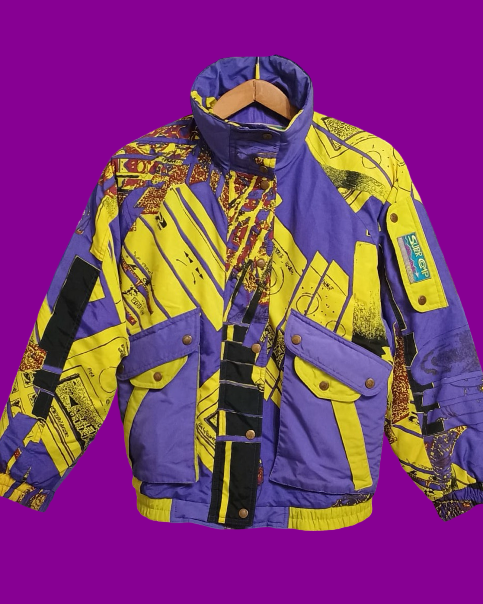 Vintage Multicolor Fantasy 90's Snow Jacket Unisex Size M