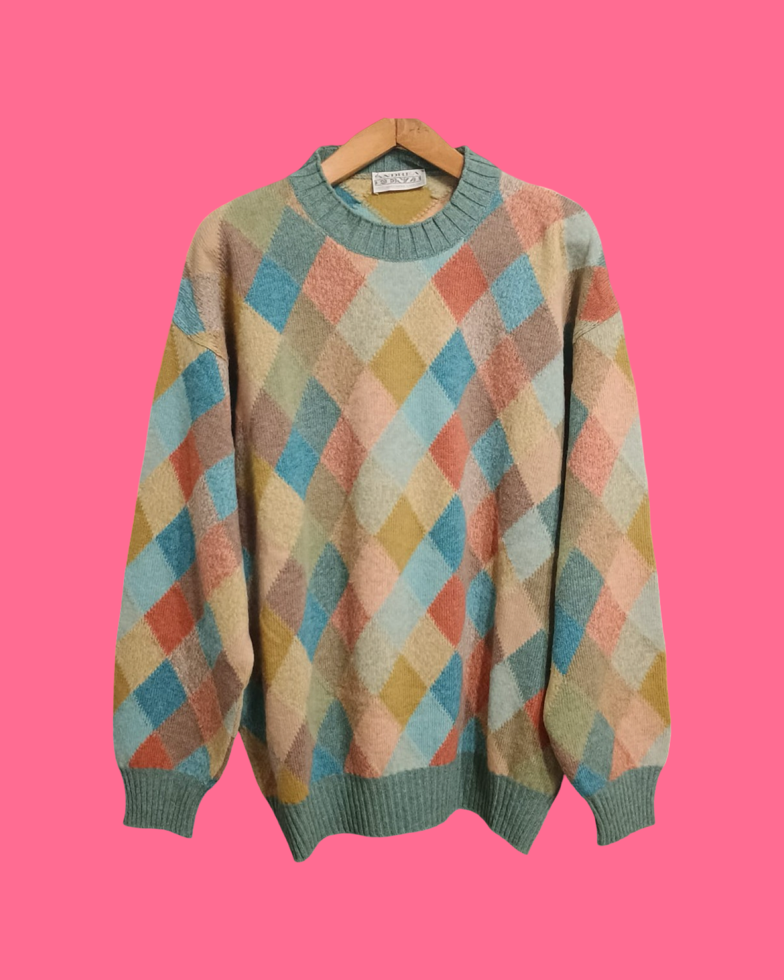 Vintage Multicolor Fantasy 90's Sweater Unisex Size XL