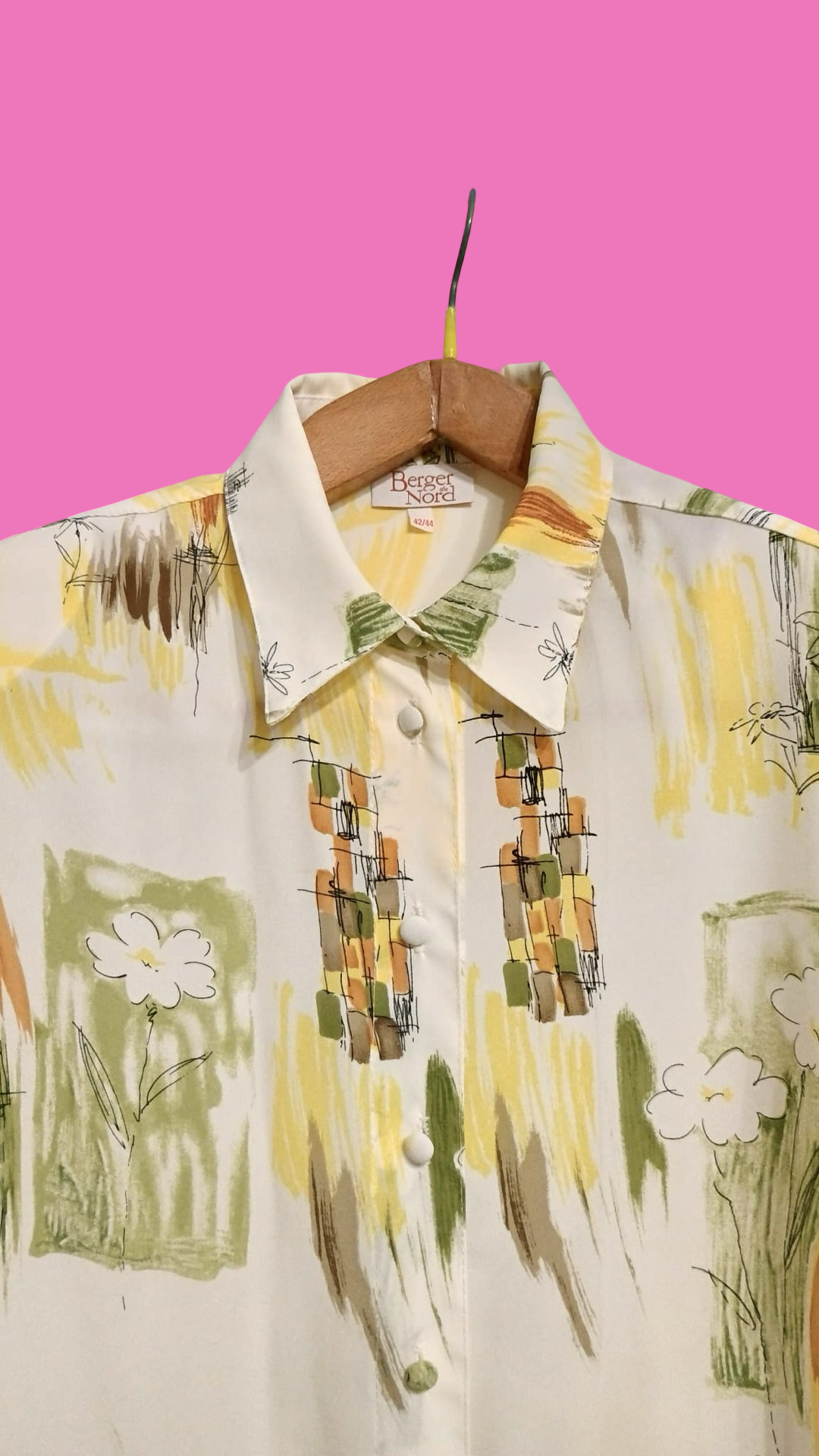 Vintage Multicolor Fantasy 90's Shirt Woman Size L