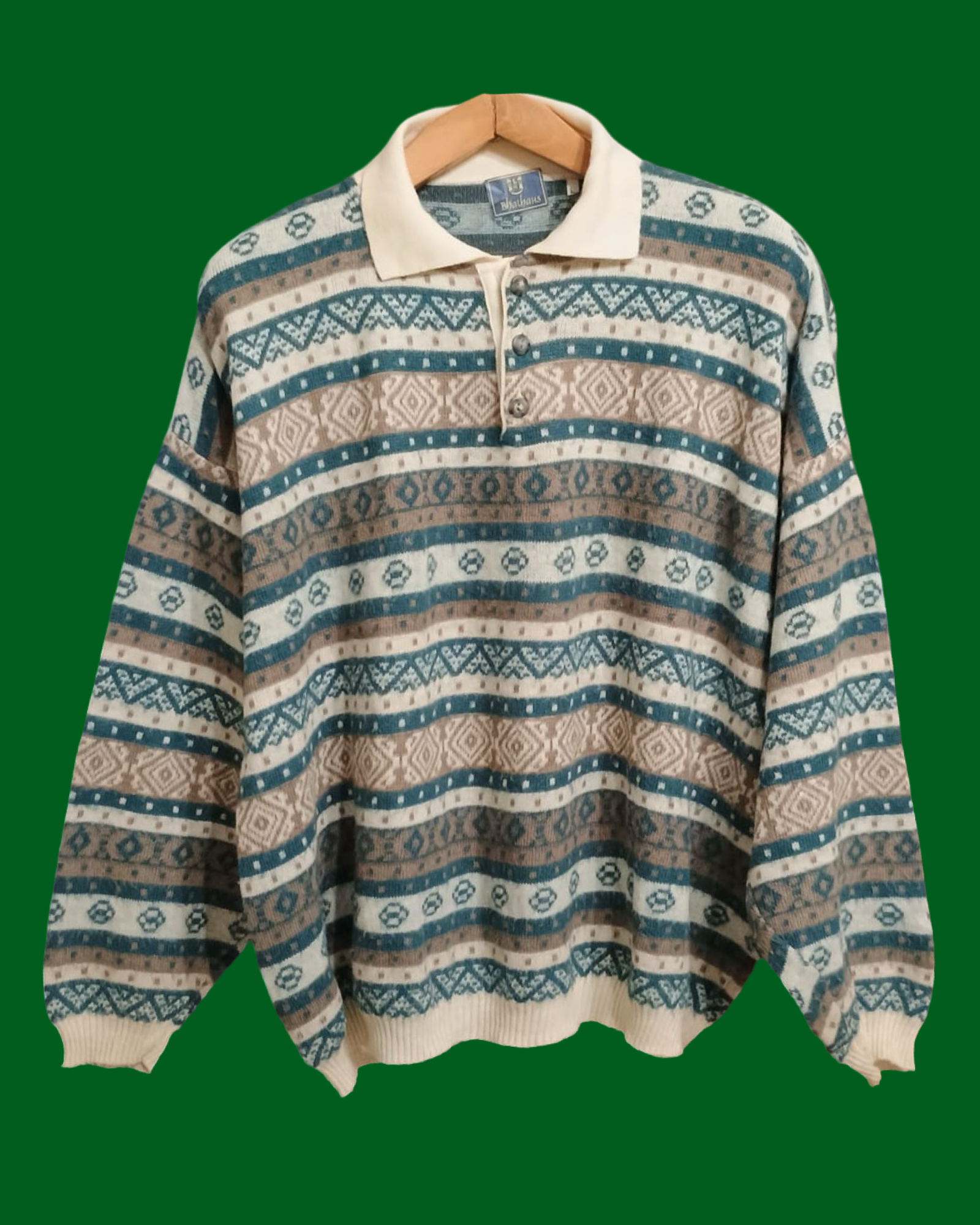 Vintage Multicolor Fantasy 90's Sweater Unisex Size L