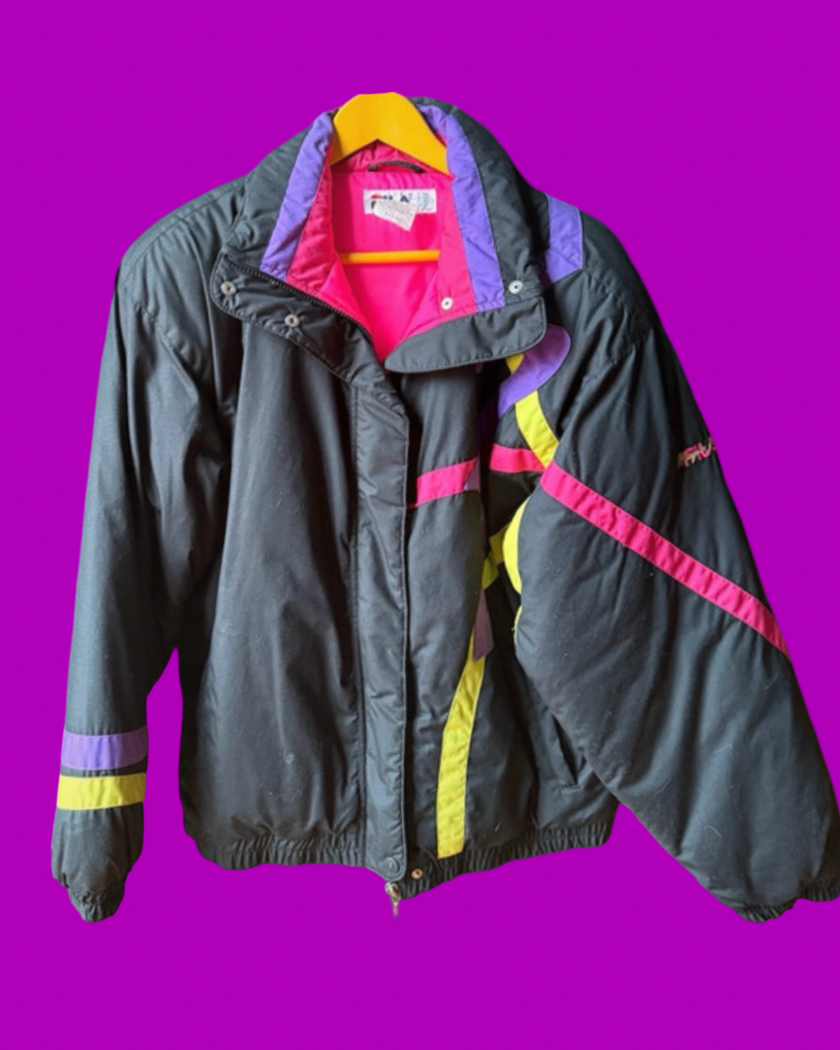 Vintage Multicolor Fantasy 90's Fila Snow Jacket Woman Size XL