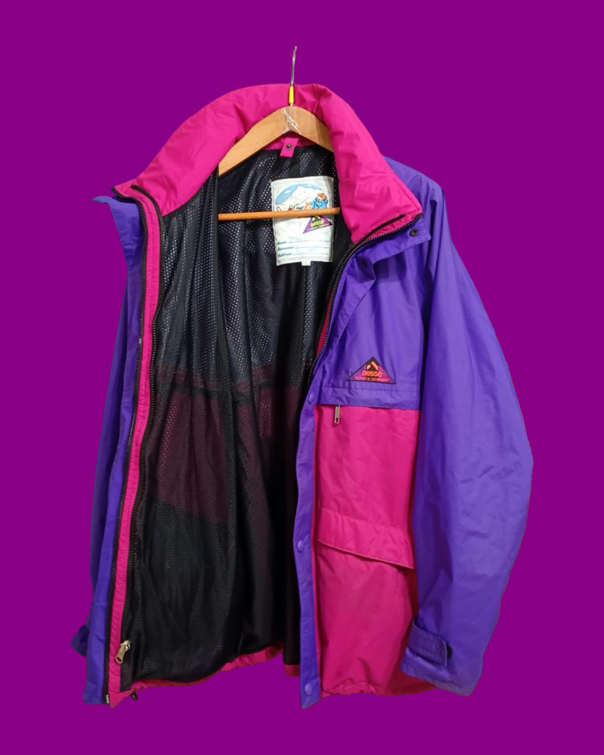 Vintage Multicolor Fantasy 90's Aesse Windbreaker Unisex Size L