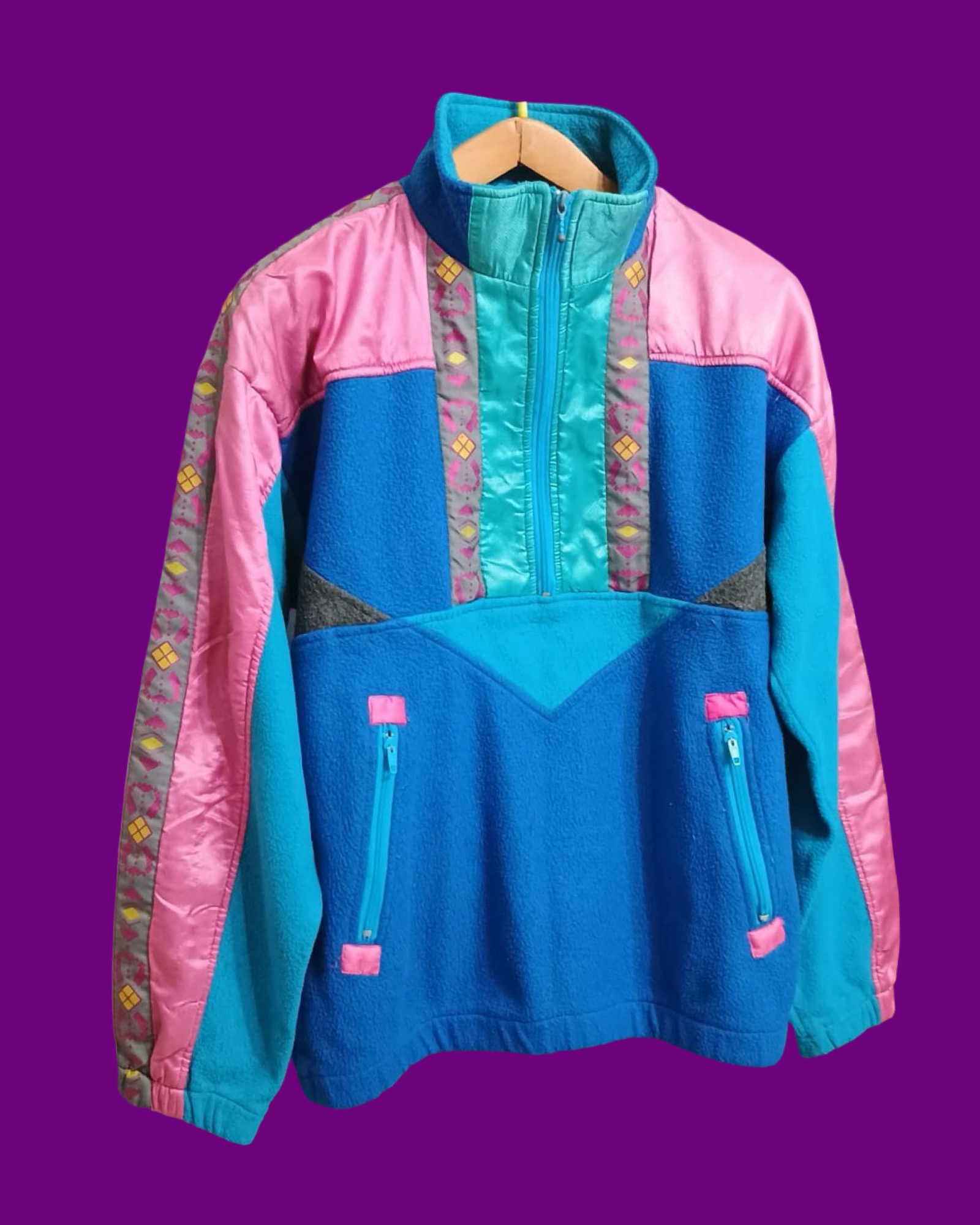 Vintage Multicolor Fantasy 90's Fleece Unisex Size L