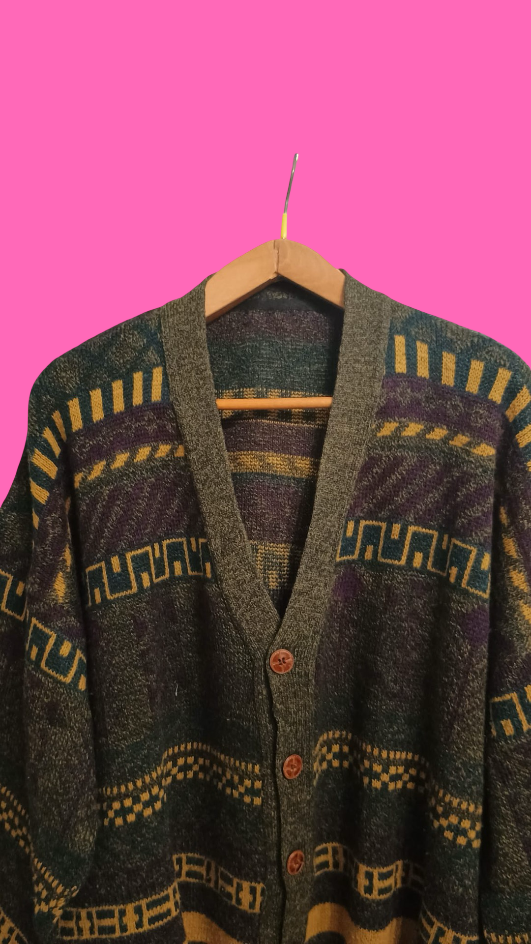 Vintage Multicolor Fantasy 90's Cardigan Unisex Size M