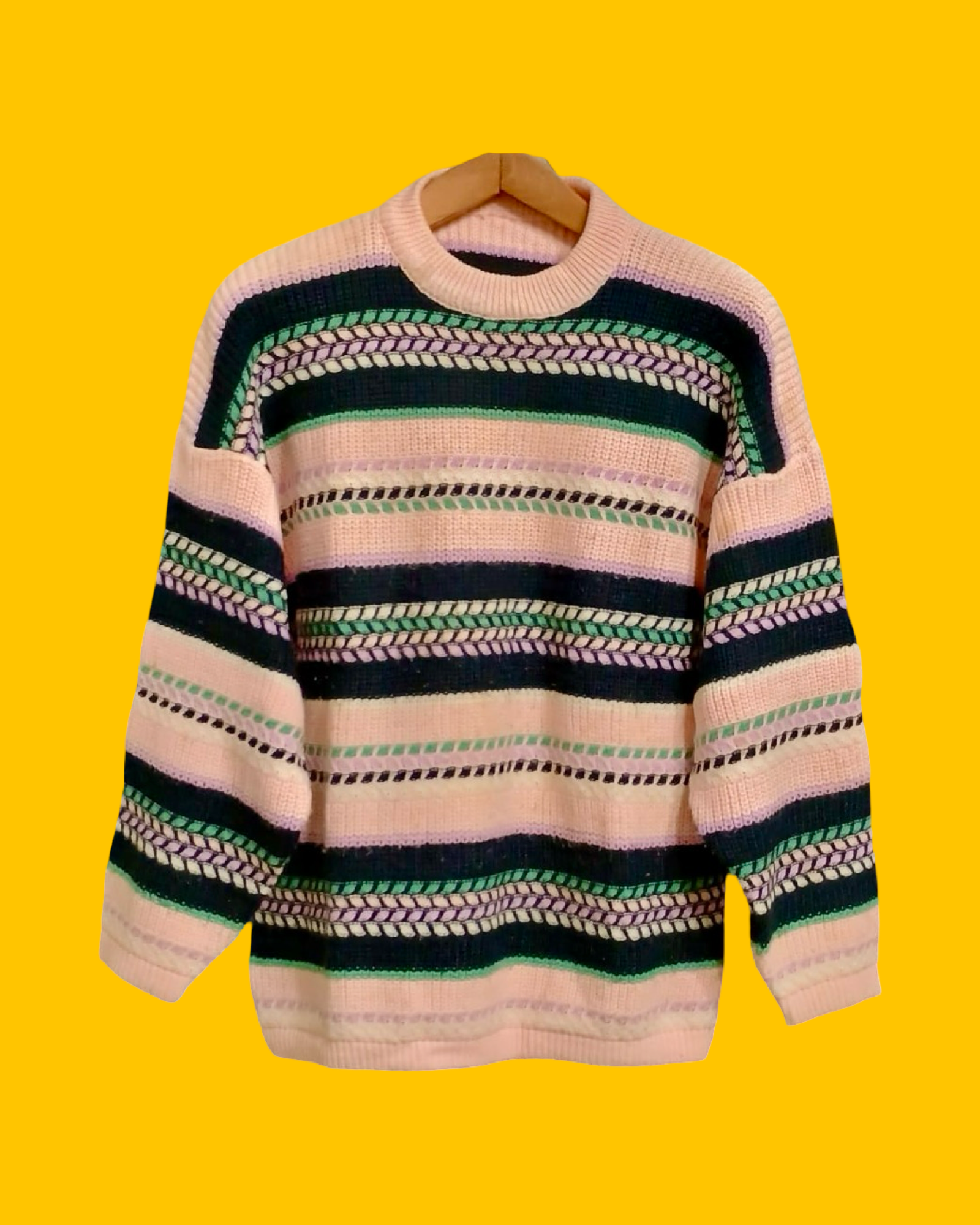 Vintage Multicolor Fantasy 90's Sweater Unisex Size L