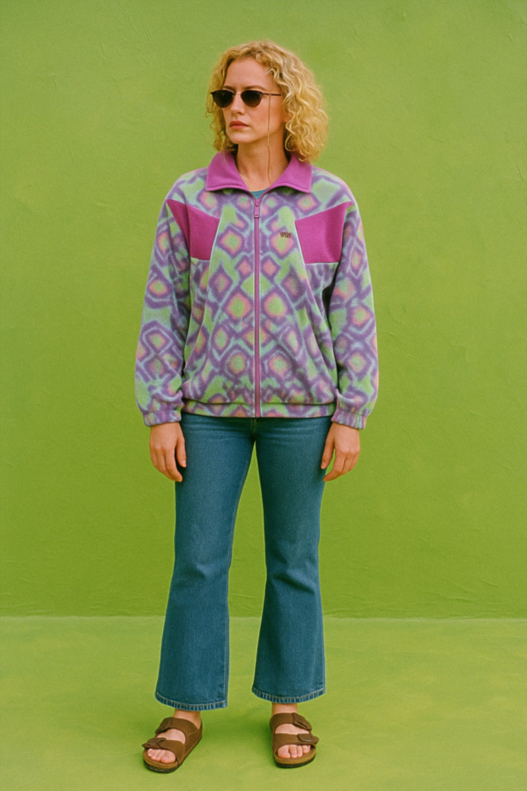 Sweatshirt Fila Vintage Multicolor A Fantasia Anni 90 Woman Size M