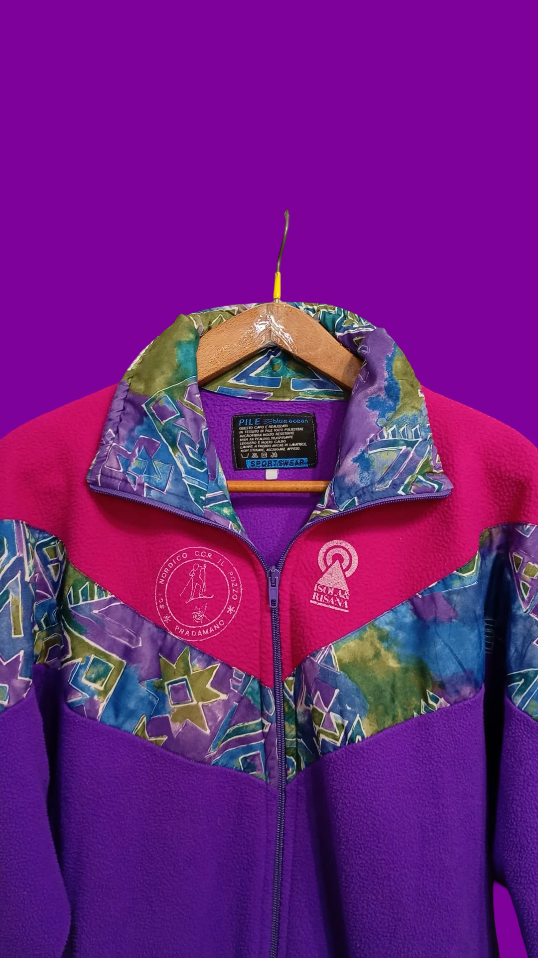 Vintage Multicolor Fantasy 90's Fleece Unisex Size M