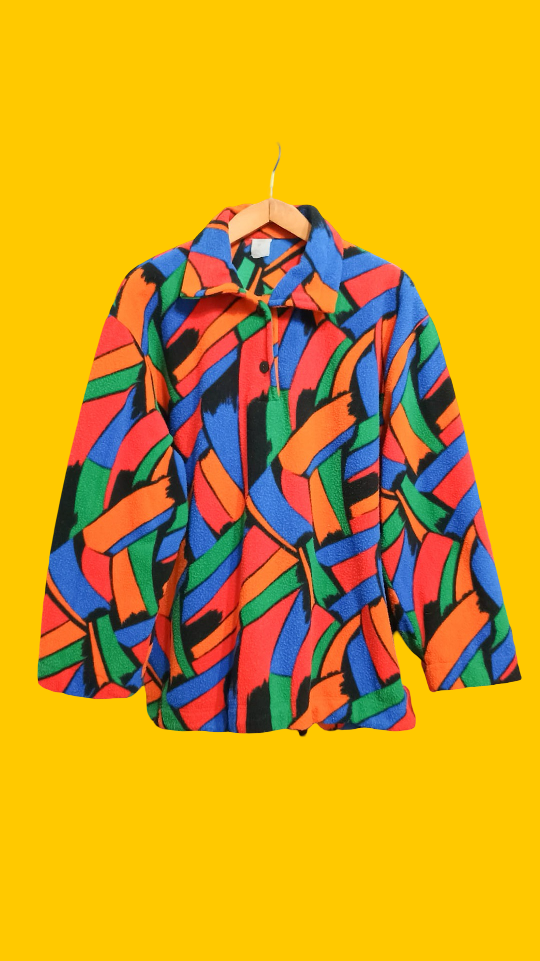 Sweatshirt Vintage Multicolor A Fantasia Anni 90 Unisex Size XL