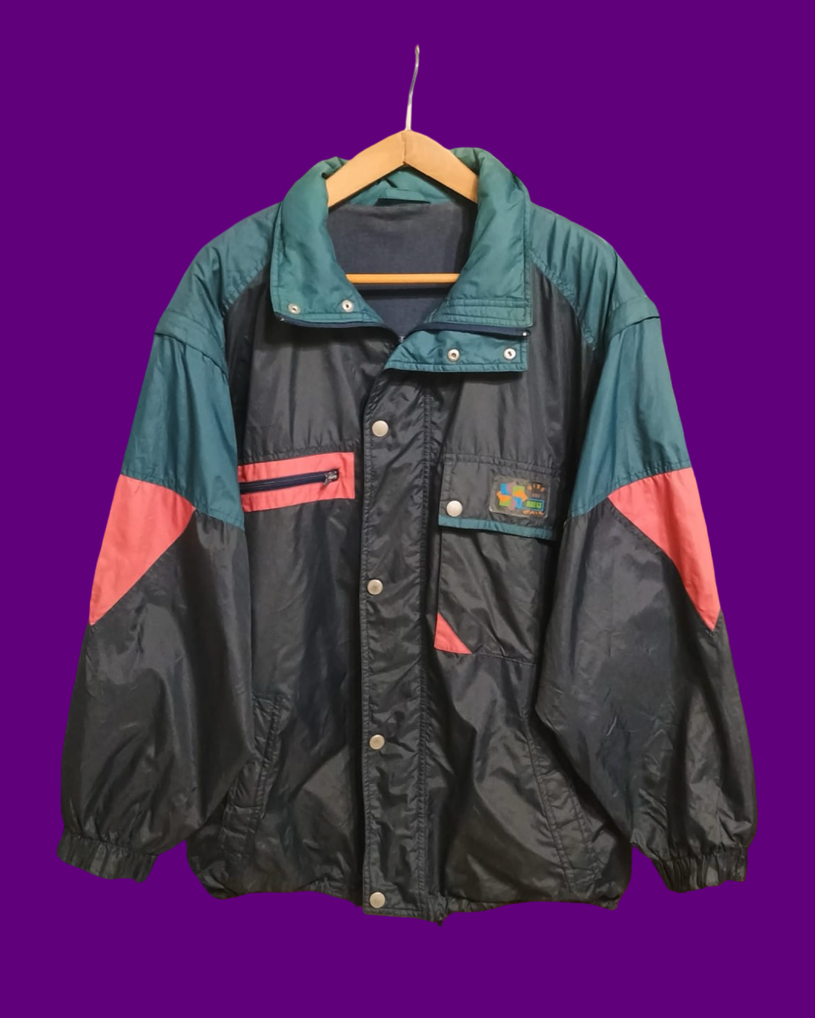 Vintage Multicolor Fantasy 90's Winter Jacket Unisex Size XL