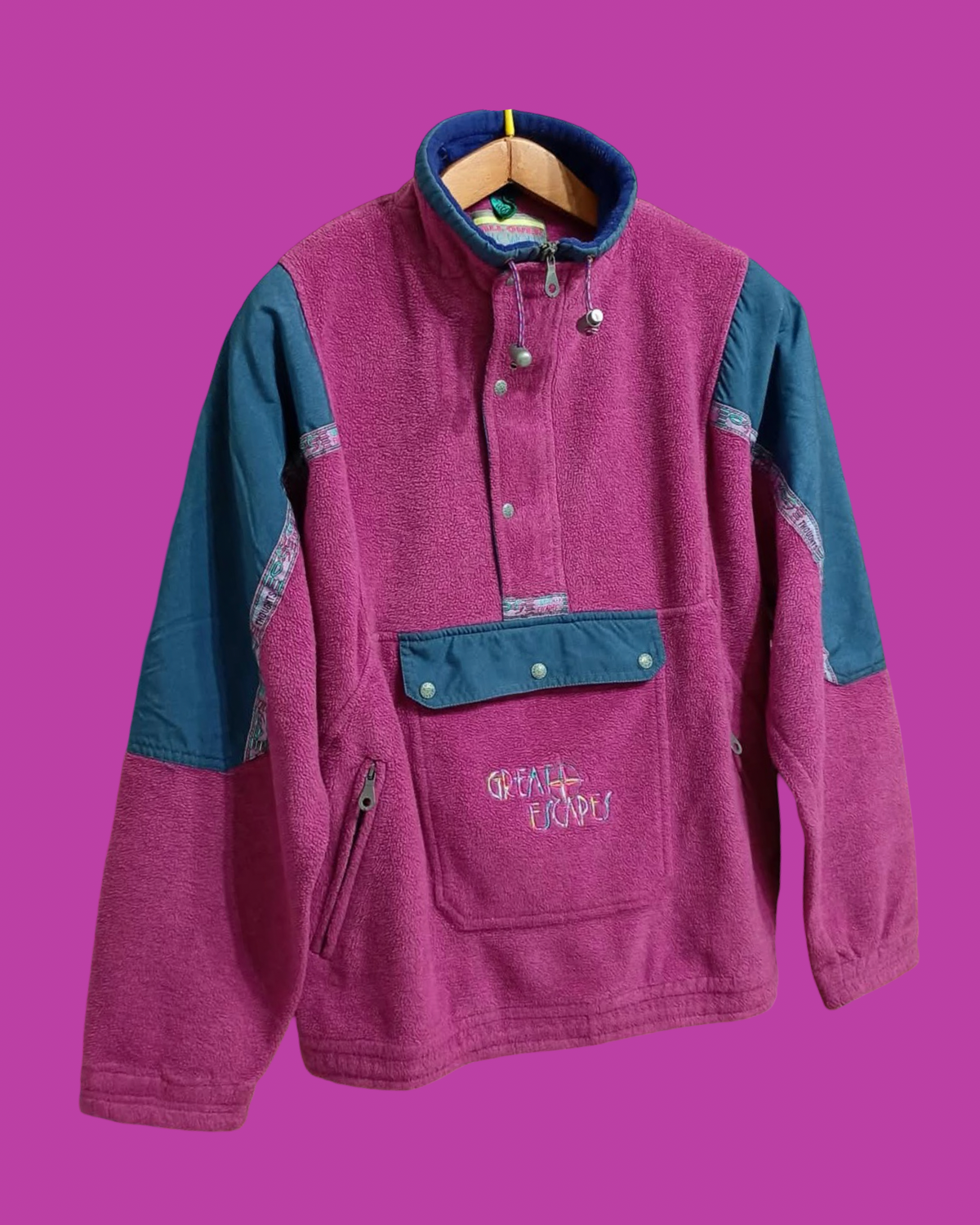 Vintage Multicolor Fantasy 90's Rare Fleece Unisex Size XL