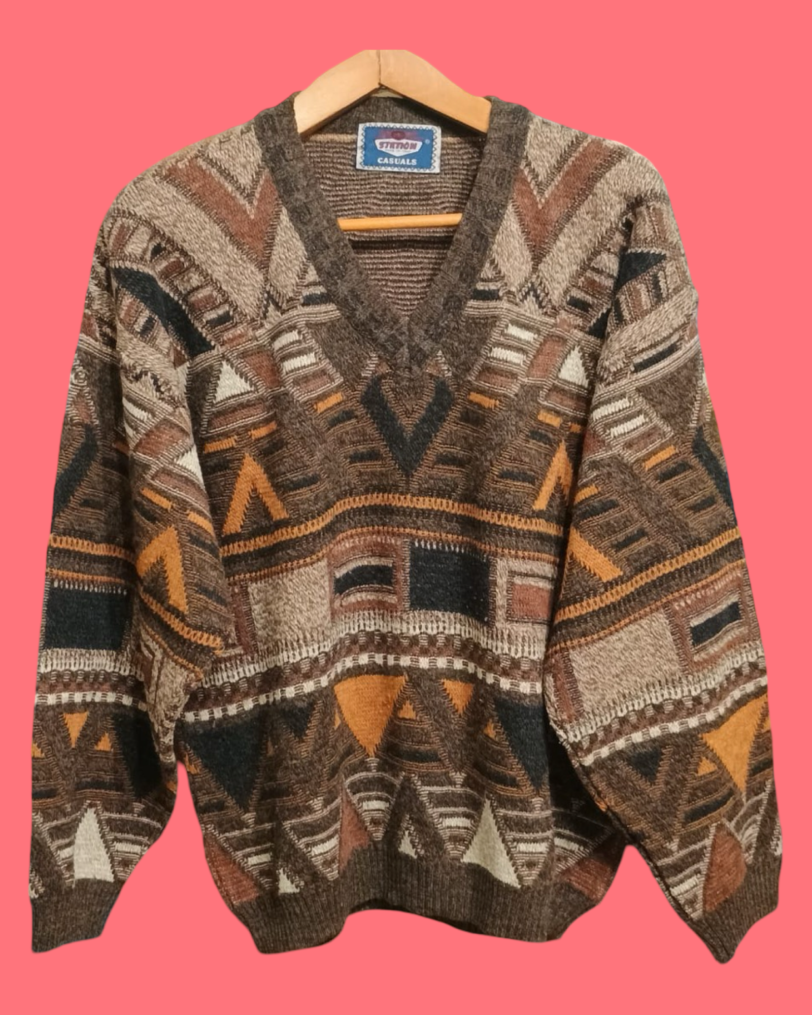 Vintage Multicolor Fantasy 90's Sweater Unisex Size M