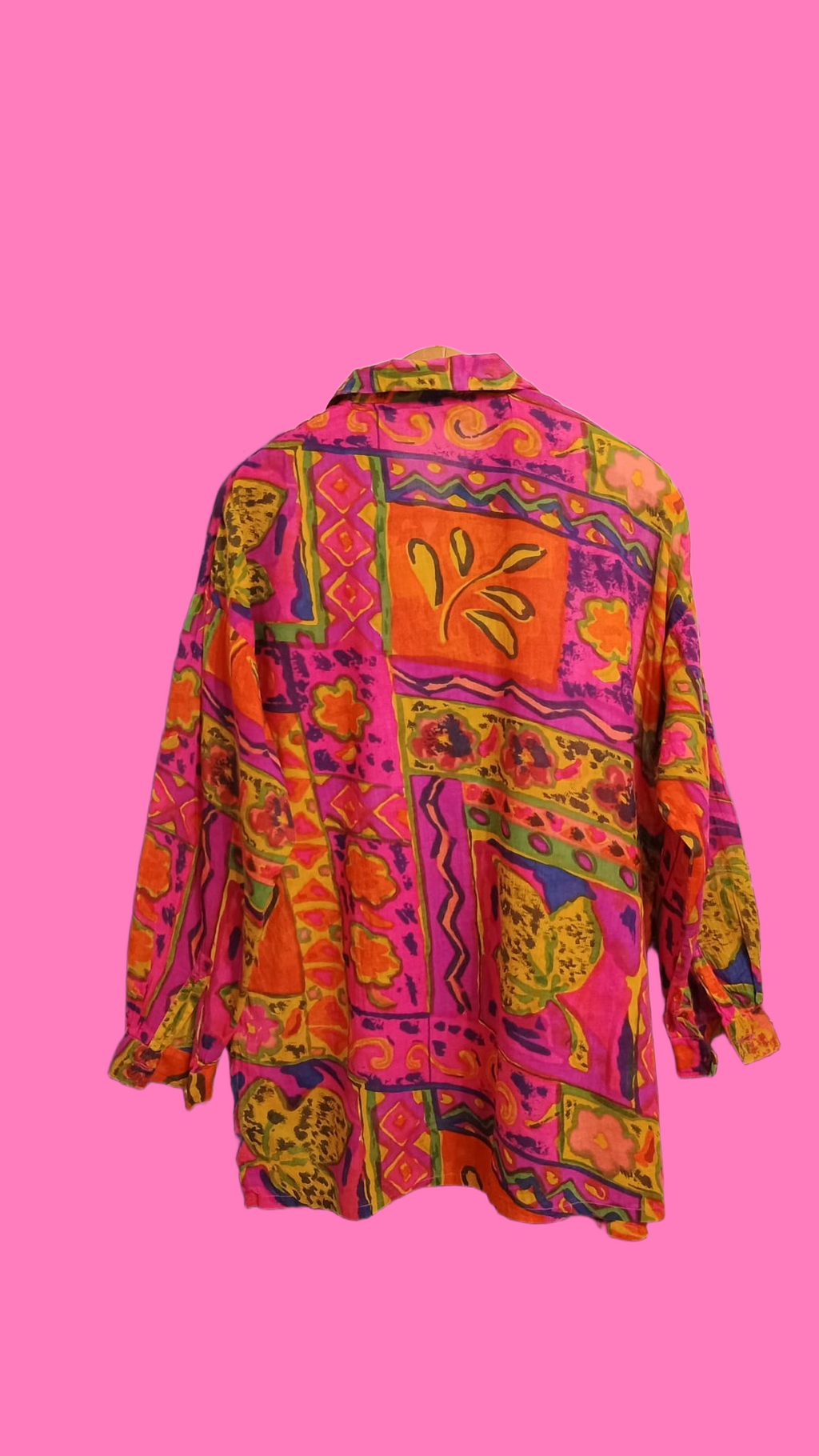 Vintage Multicolor Fantasy 90's Shirt Woman Size L