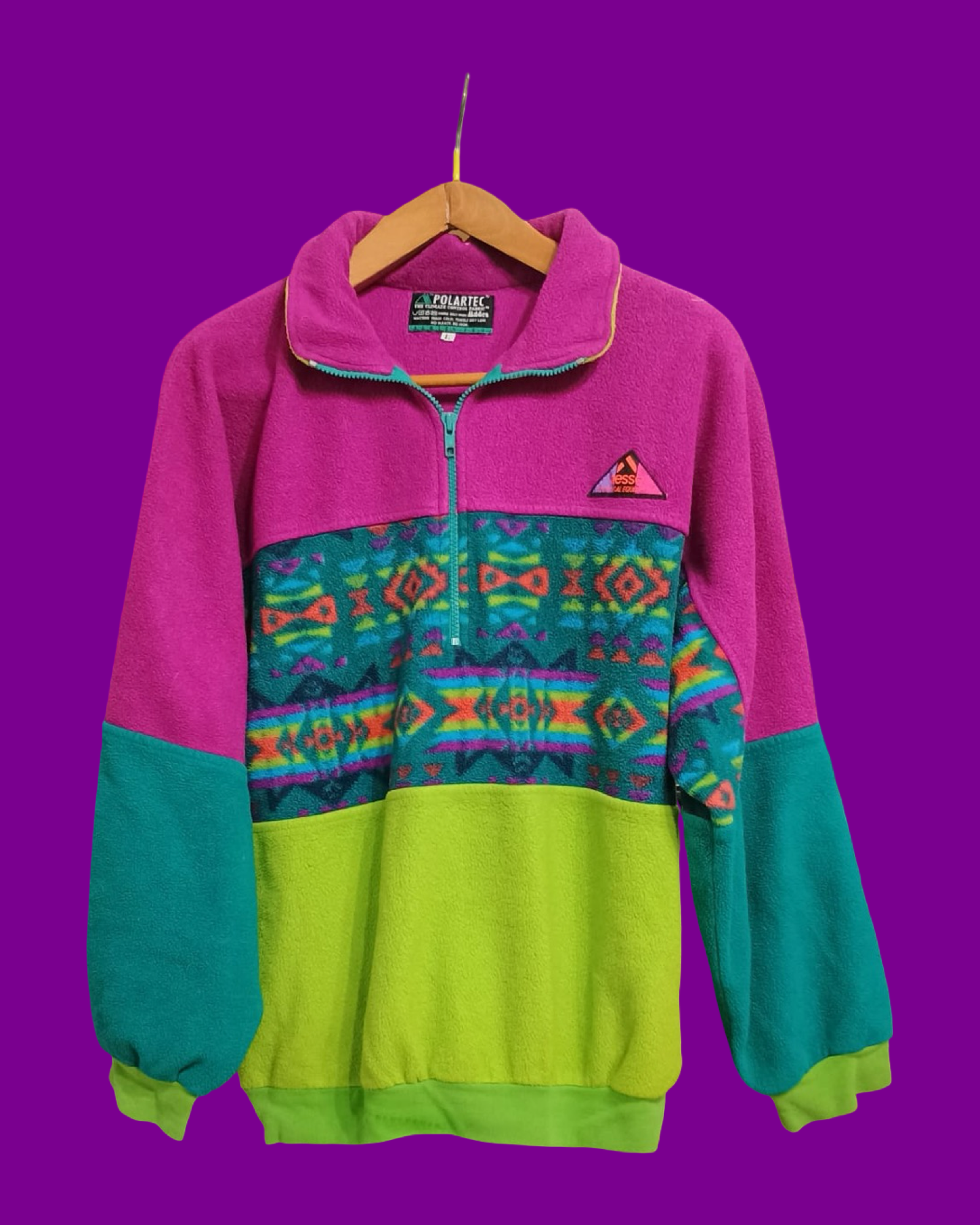 Vintage Multicolor Fantasy 90's Fleece Unisex Size L