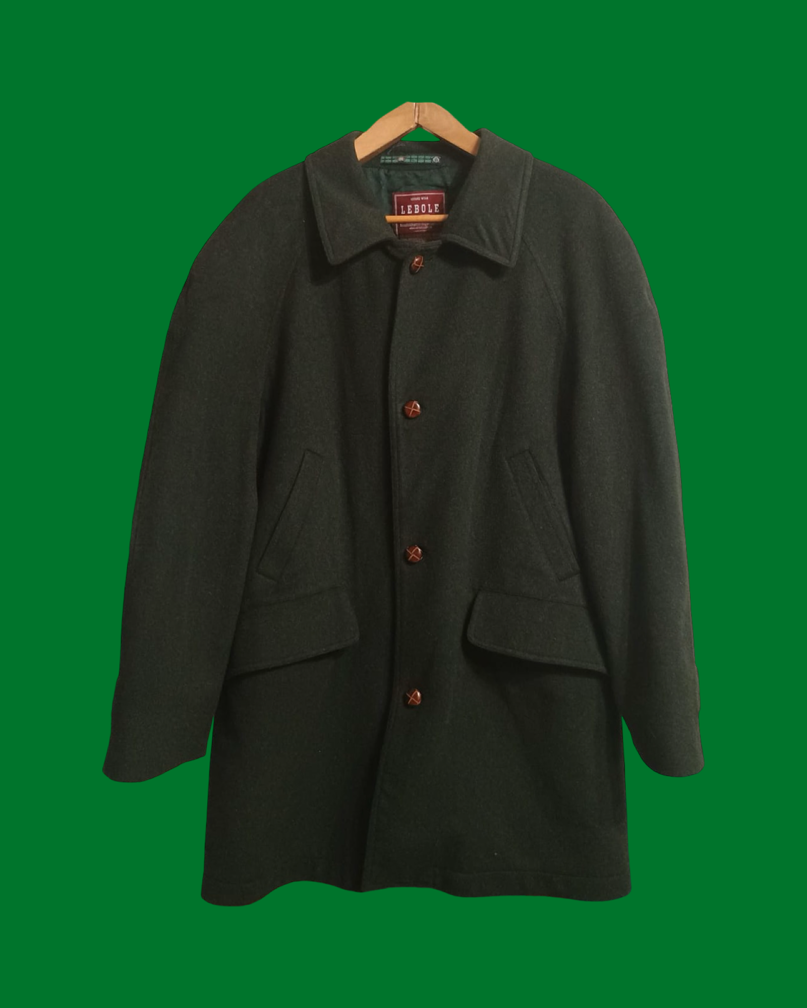 Vintage Multicolor Fantasy 90's Wool Coat Unisex Size L