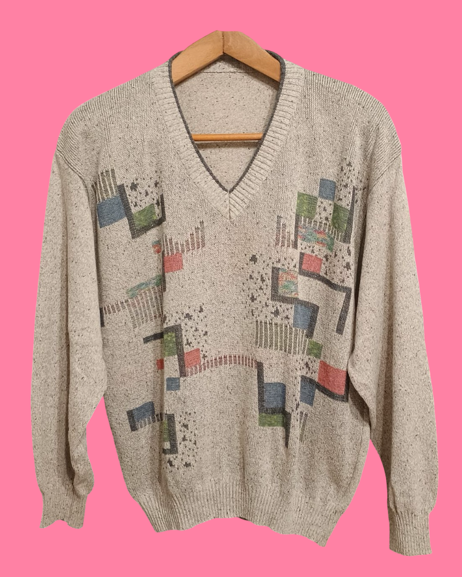 Vintage Multicolor Fantasy 90's Sweater Unisex Size M