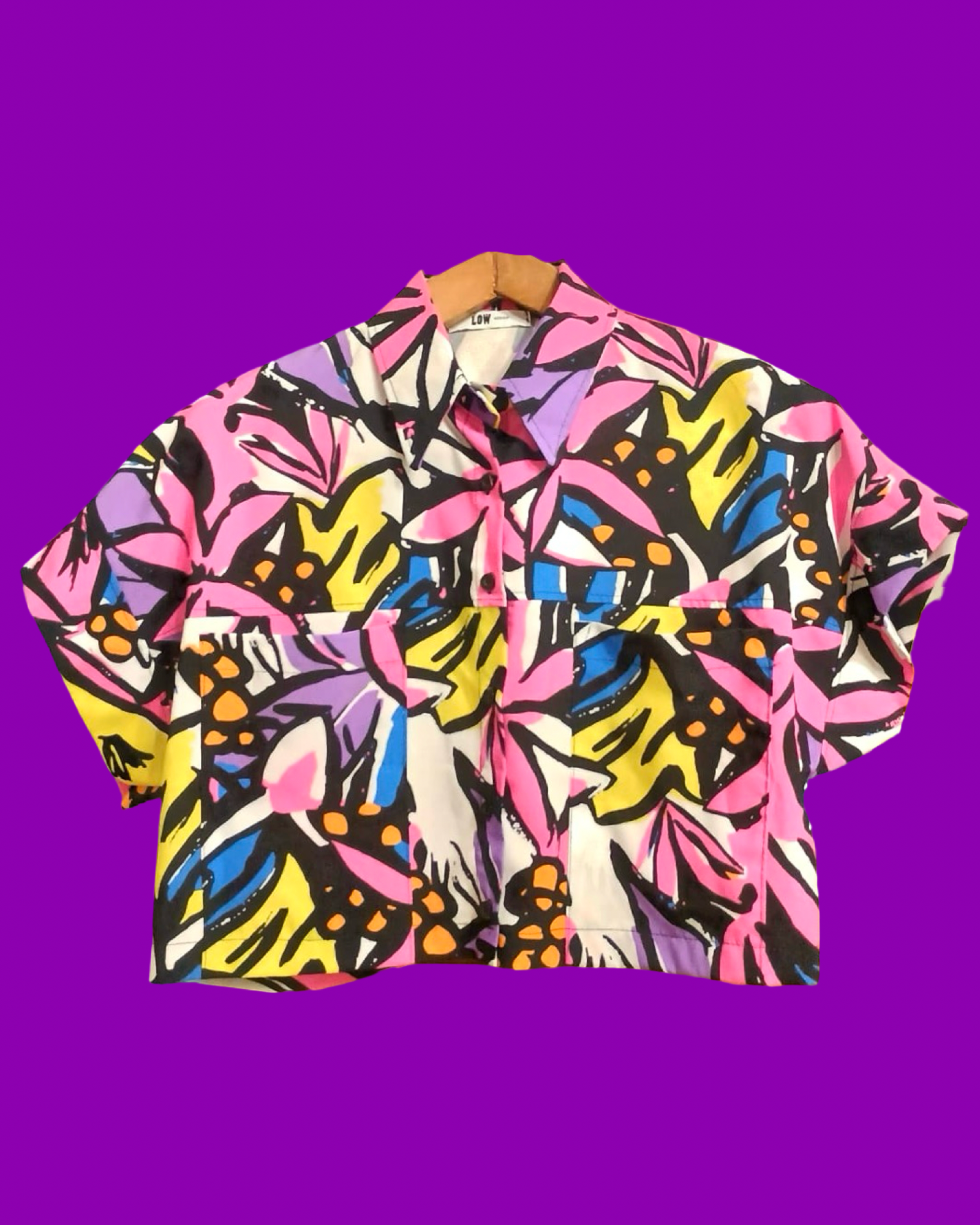 Vintage Style Multicolor Fantasy Shirt Woman Size S