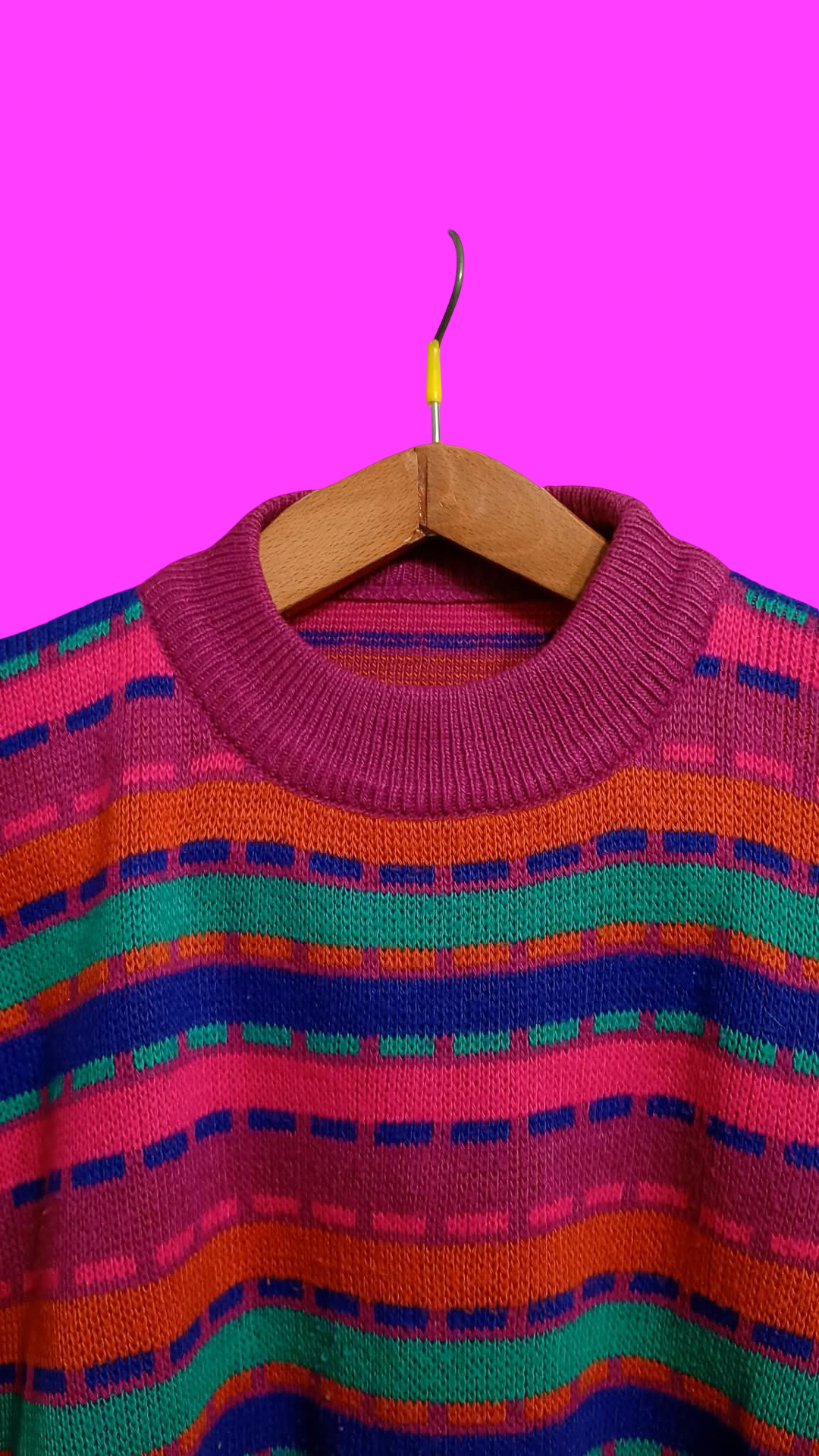 Vintage Multicolor Fantasy 90's Sweater Woman Size L