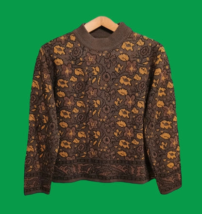 Maglione Vintage Multicolor A Fantasia Anni 90 Woman Size S
