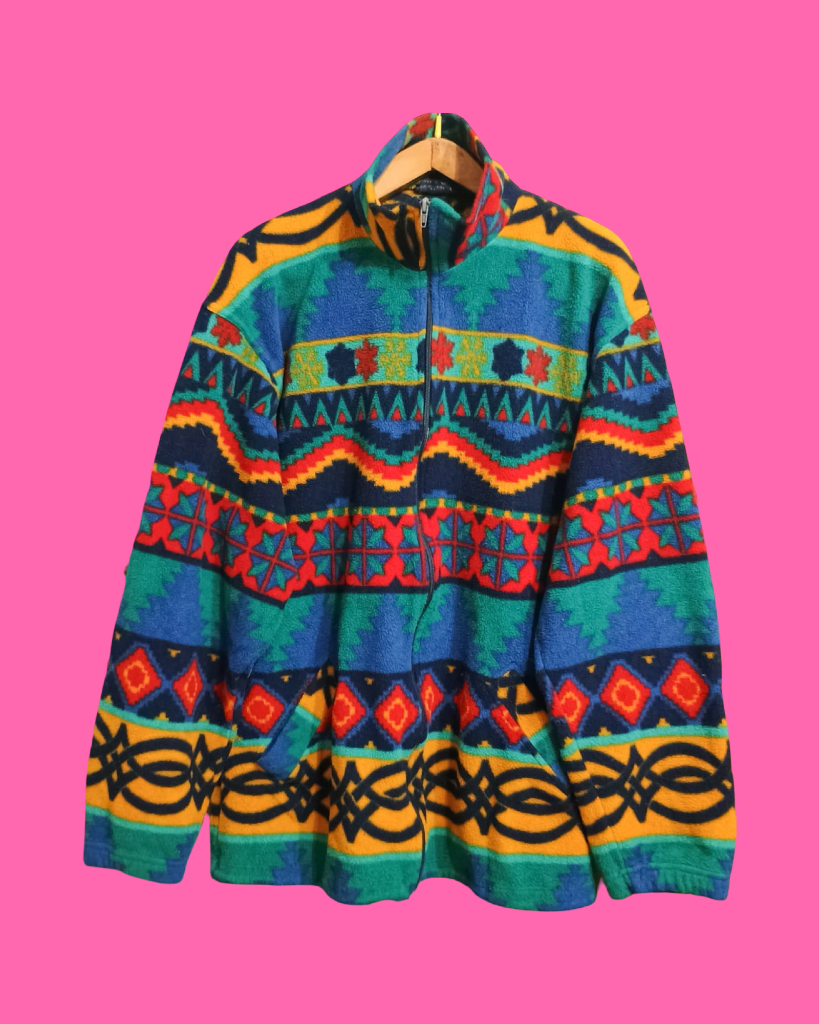 Vintage Multicolor Fantasy 90's Pile Sweatshirt Unisex Size XL