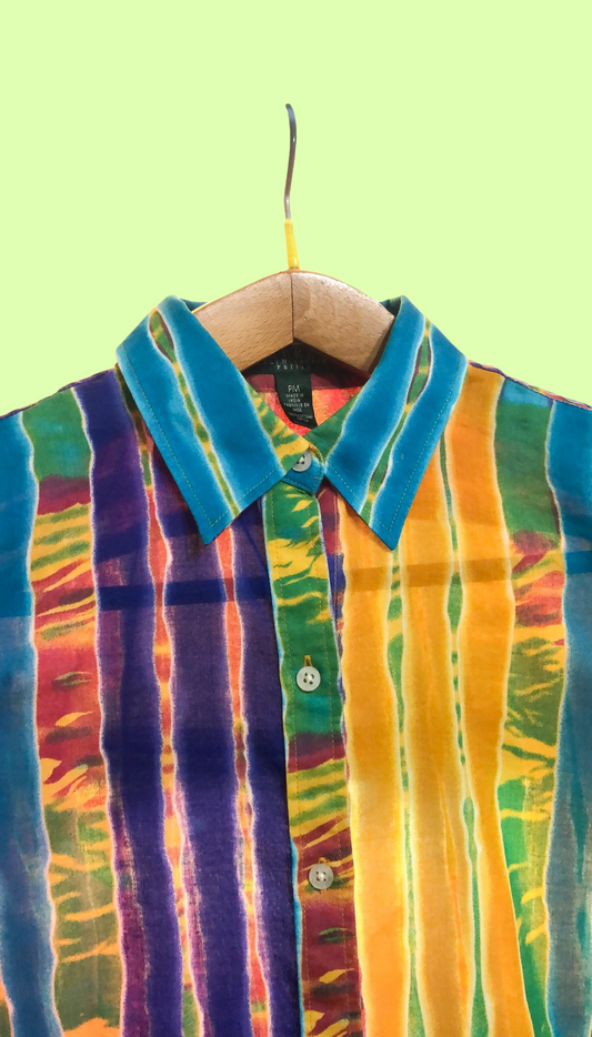 Vintage Multicolor Fantasy Ralph Lauren Shirt Woman Size S