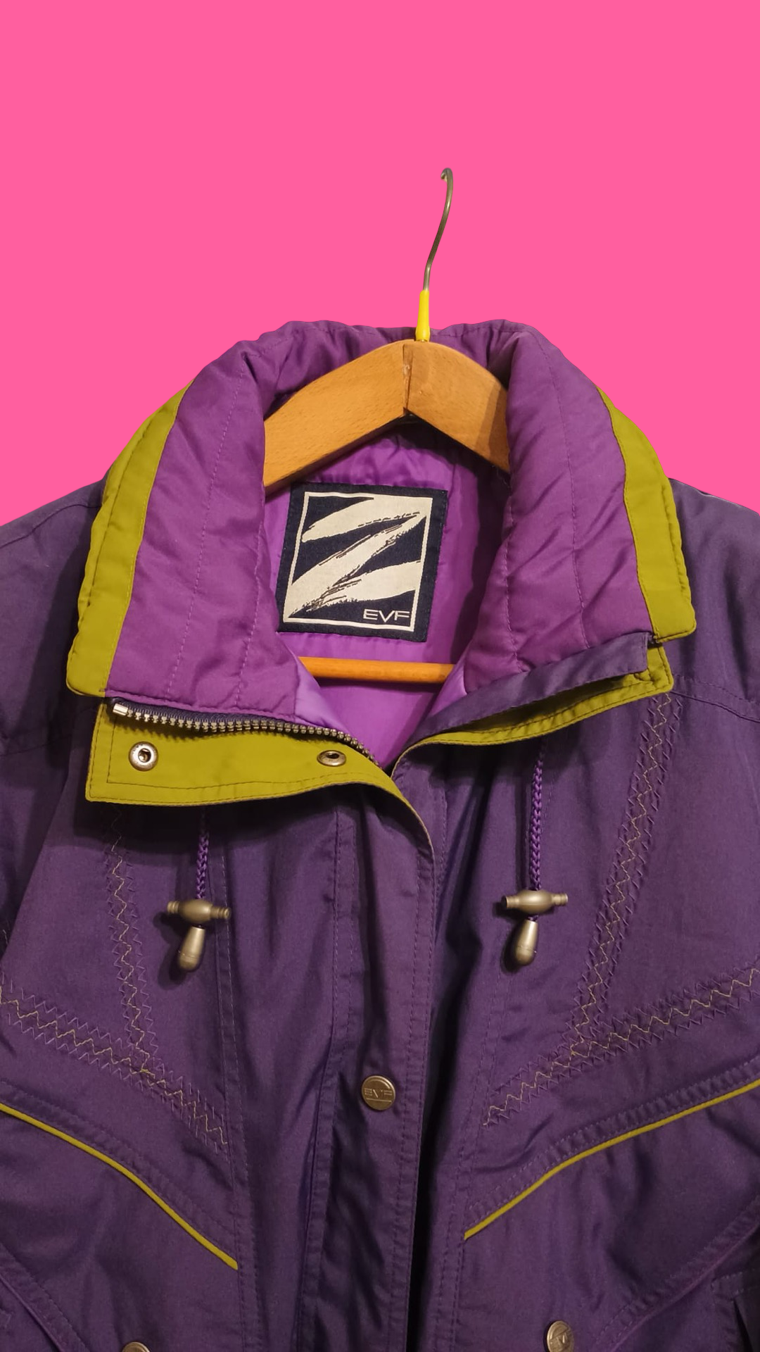 Vintage Multicolor Fantasy 90's Snow Jacket Woman Size M