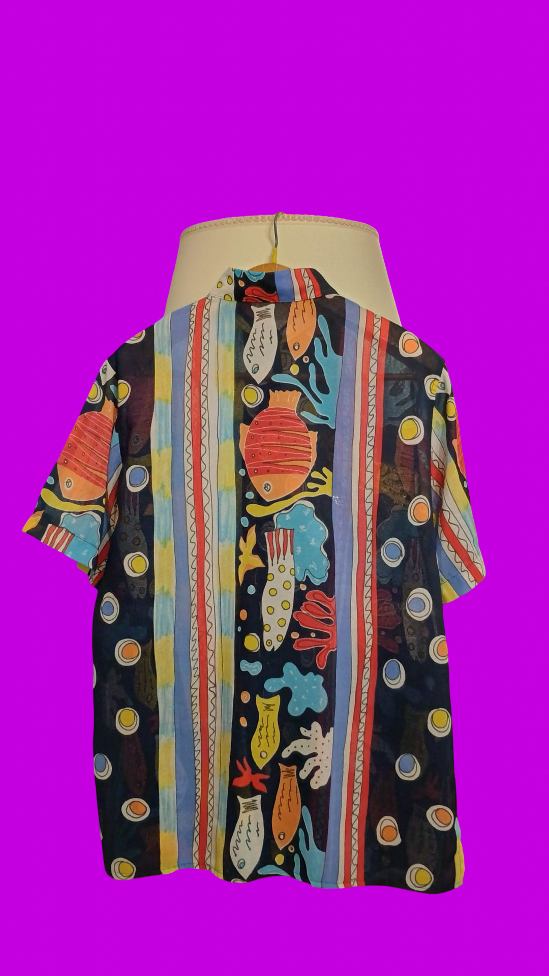 Vintage Multicolor Fantasy 90's Shirt Woman Size M