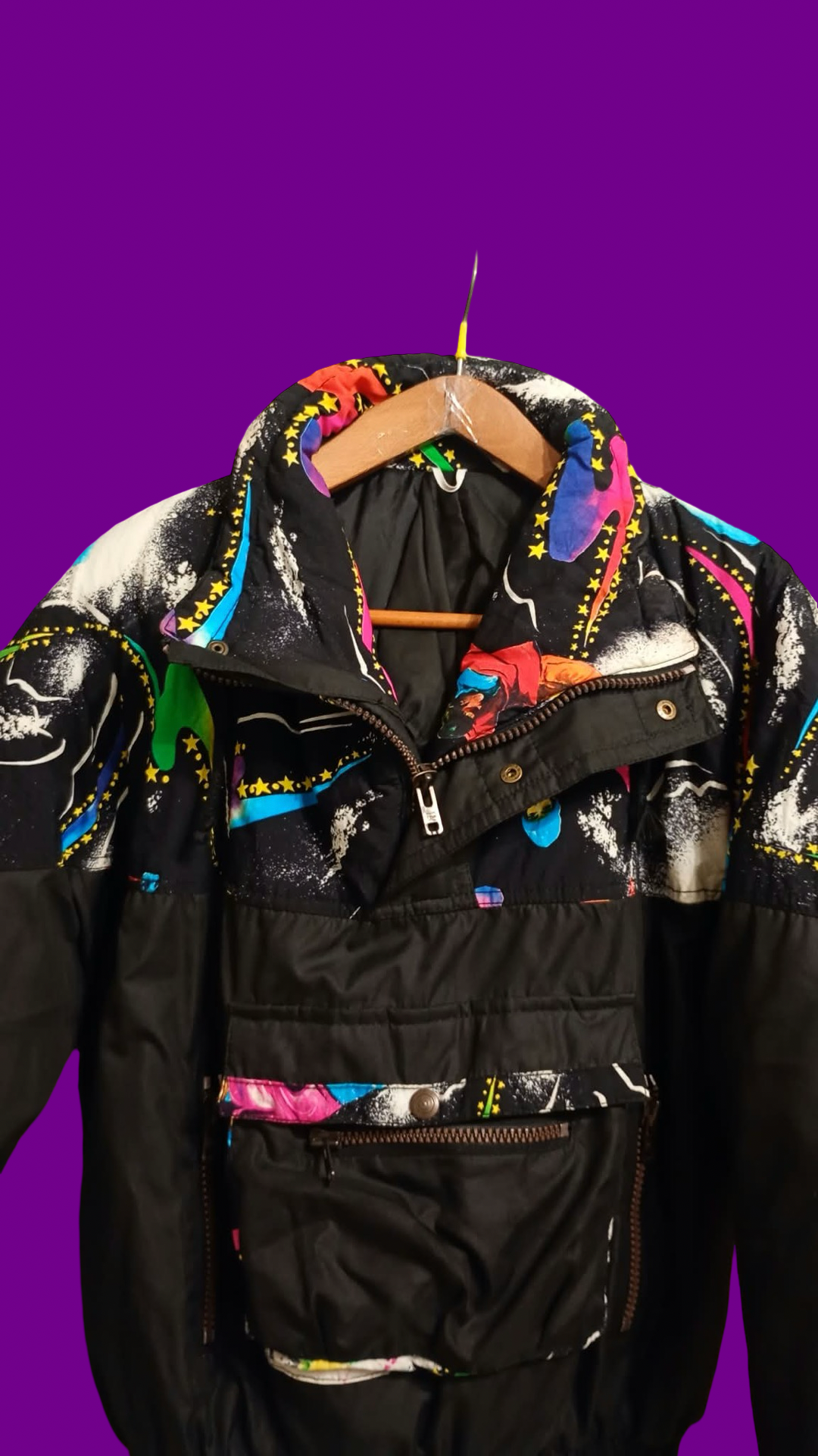 Vintage Multicolor Fantasy 90's Rare Snow Jacket Jacket Unisex Size M