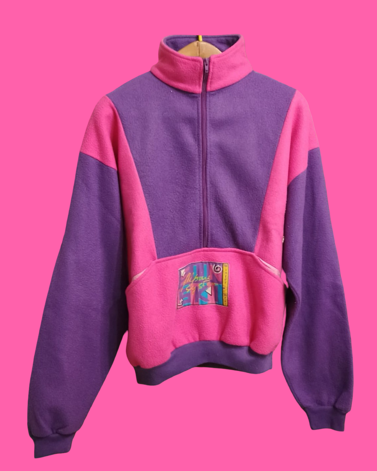 Vintage Multicolor Fantasy 90's Fleece Woman Size L