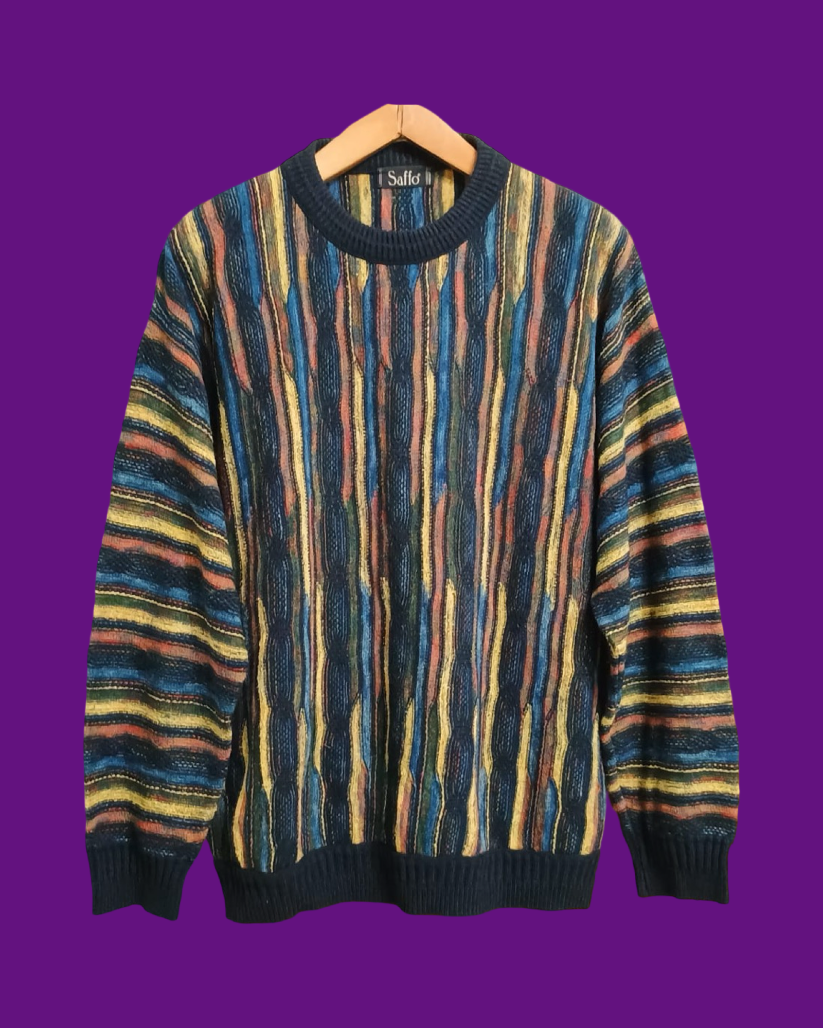Vintage Multicolor Fantasy 90's Sweater Unisex Size L