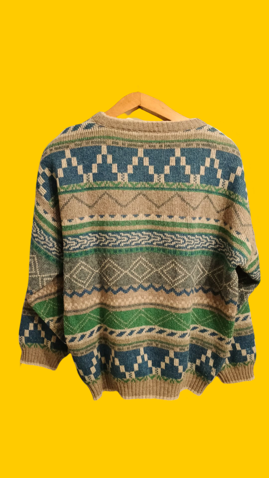 Maglione Vintage Multicolor A Fantasia Anni 90 Unisex Size L