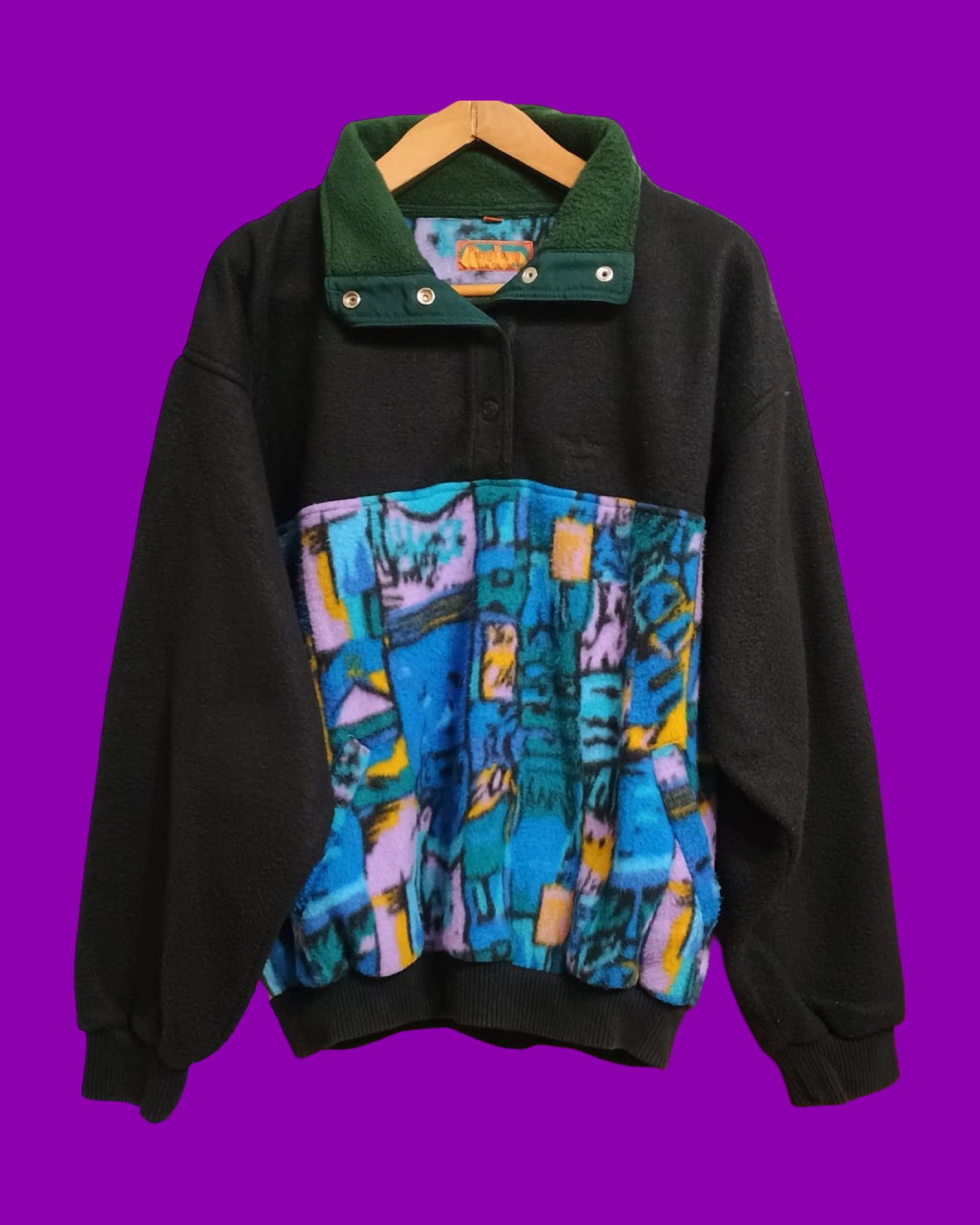 Vintage Multicolor Fantasy 90's Fleece Unisex Size L