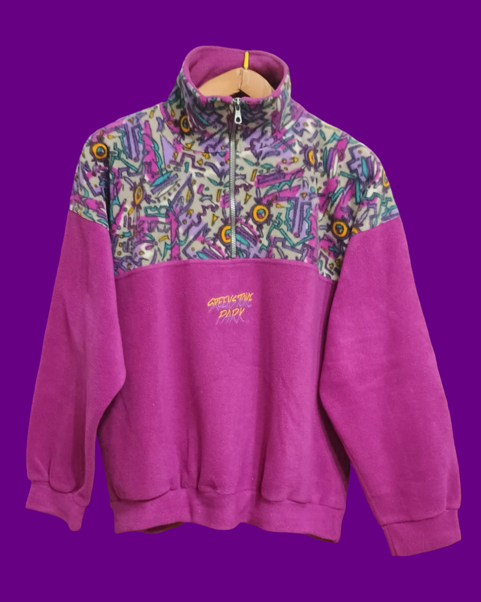 Vintage Multicolor Fantasy 90's Fleece Unisex Size M