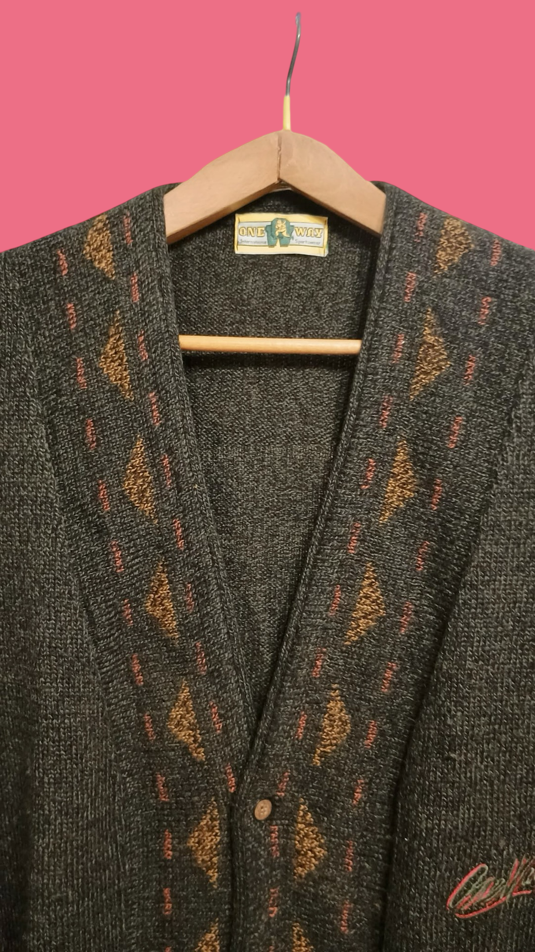 Vintage Multicolor Fantasy Sweater Unisex Size M