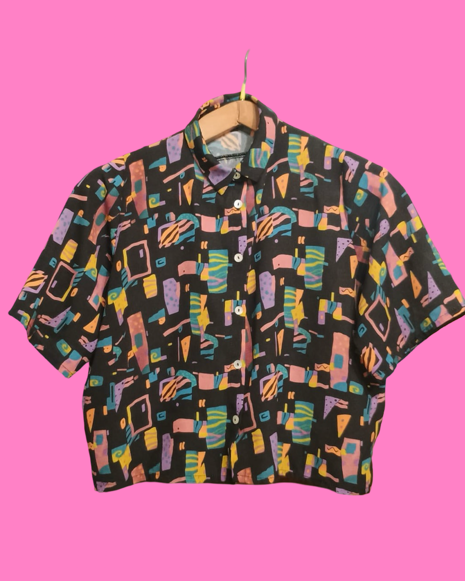 Vintage Multicolor Fantasy 90's Shirt Woman Size S