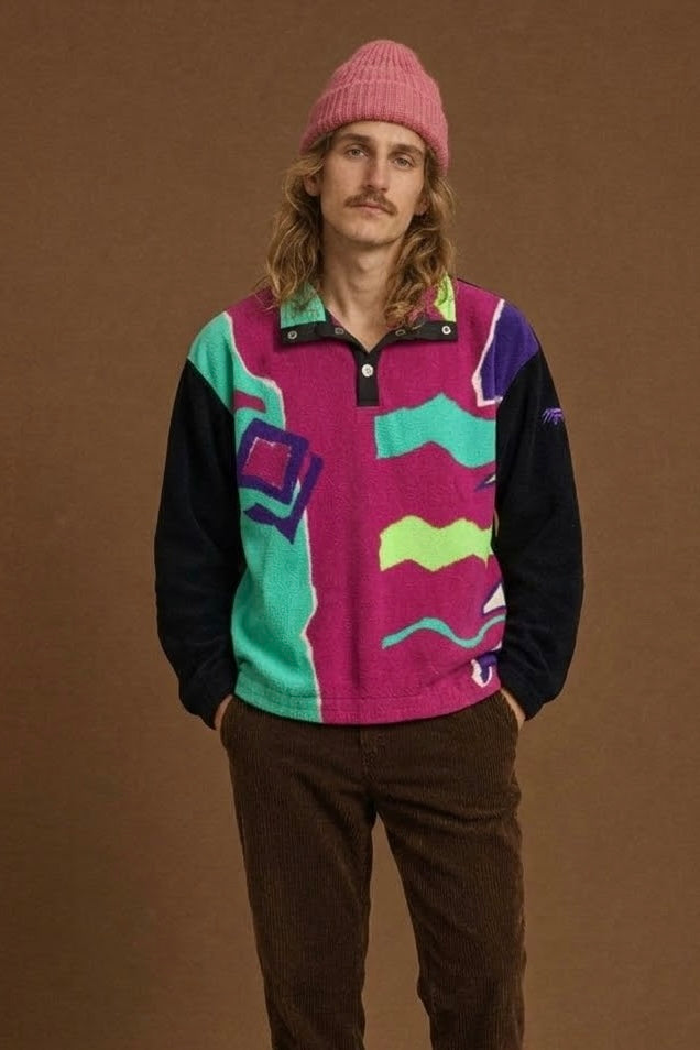 Vintage Multicolor Fantasy 90's Rare Fila Fleece Unisex Size M