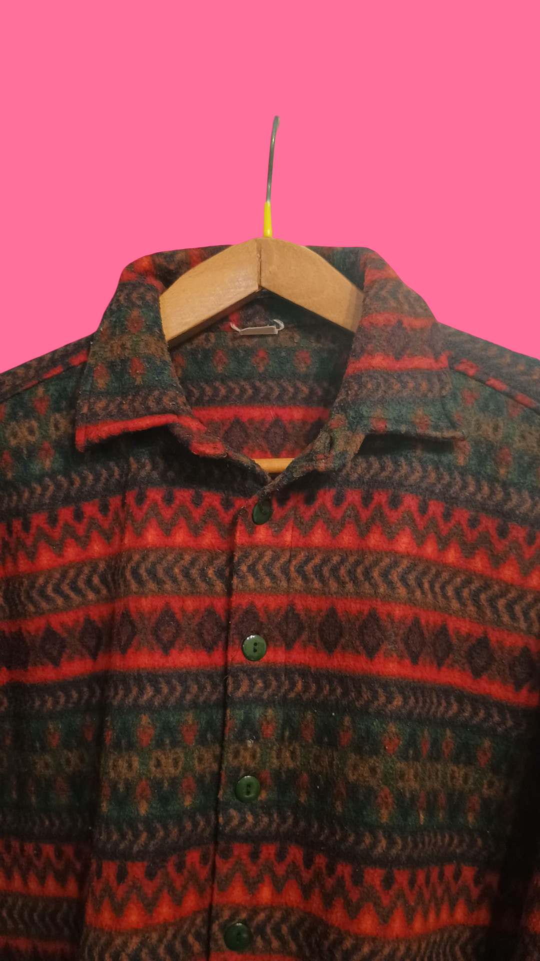 Vintage Green Fantasy 90's Pile Shirt Sweatshirt Unisex Size L