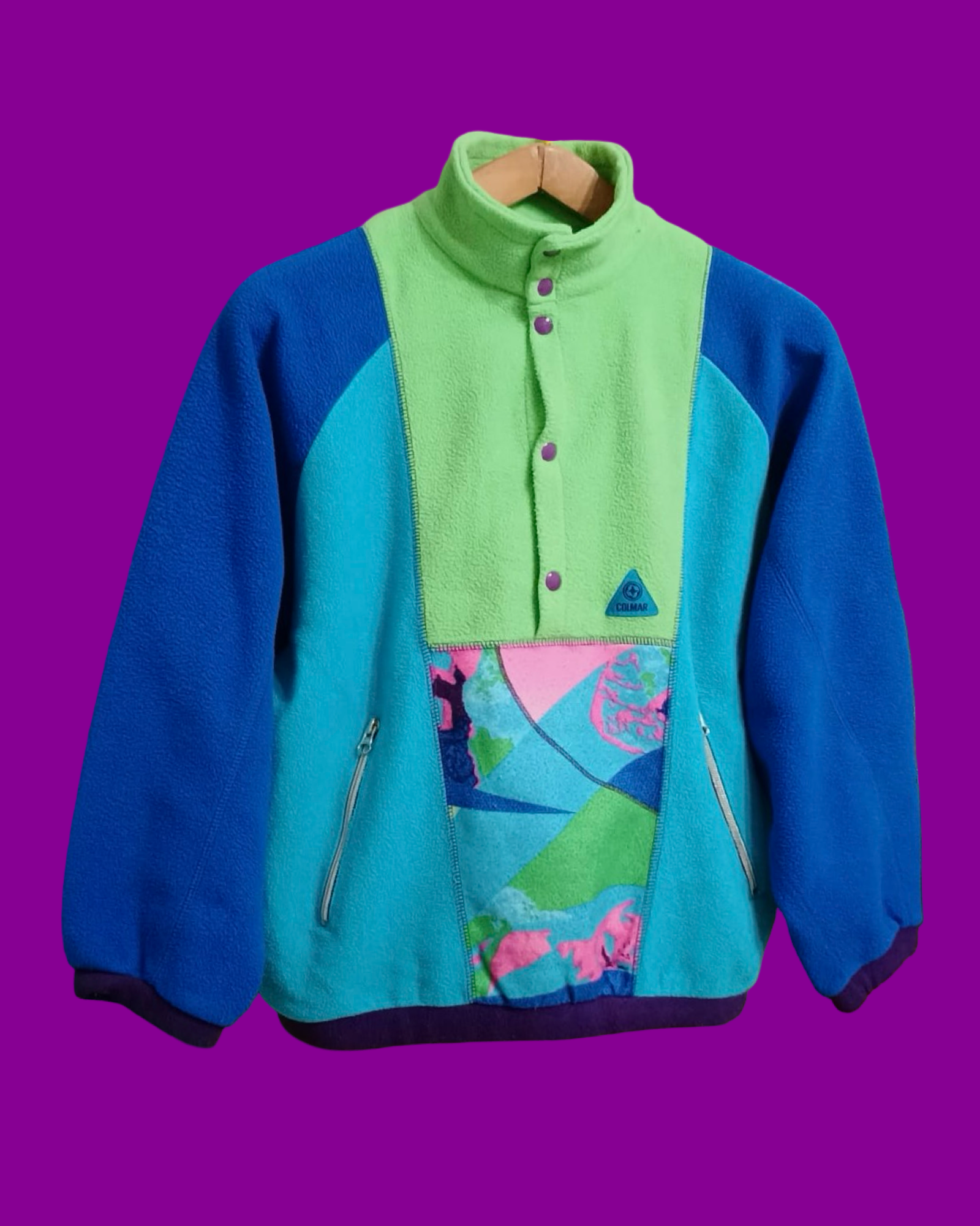 Vintage Multicolor Fantasy 90's Fleece Woman Size S