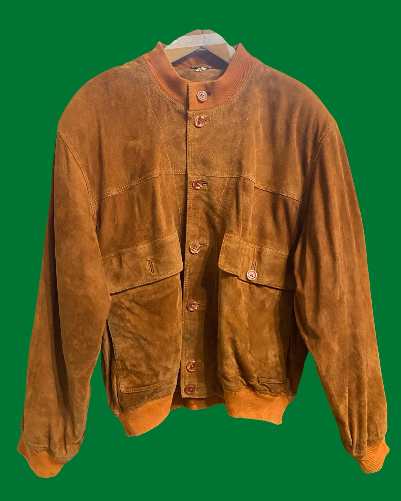 Vintage Brown Fantasy 90's Spring Leather Jacket Unisex Size XL