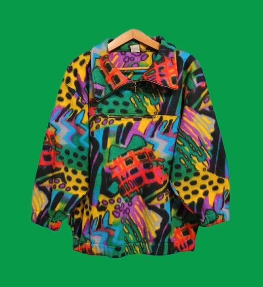 Pile Vintage Multicolor A Fantasia Anni 90 Unisex Size XL