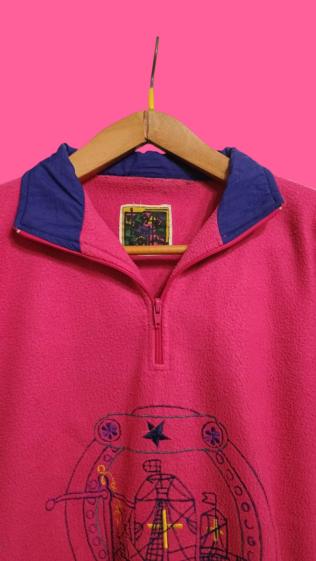 Vintage Multicolor Fantasy 90's Fleece Unisex Size L