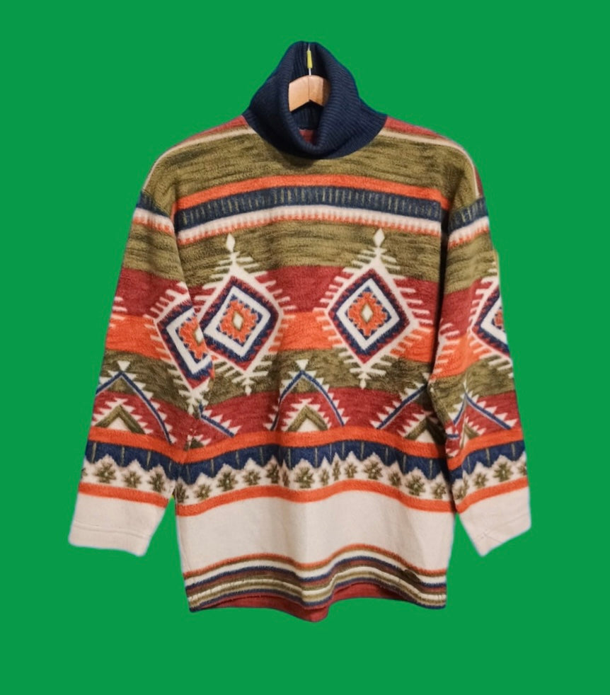 Pile Vintage Multicolor A Fantasia Anni 90 Woman Size XL