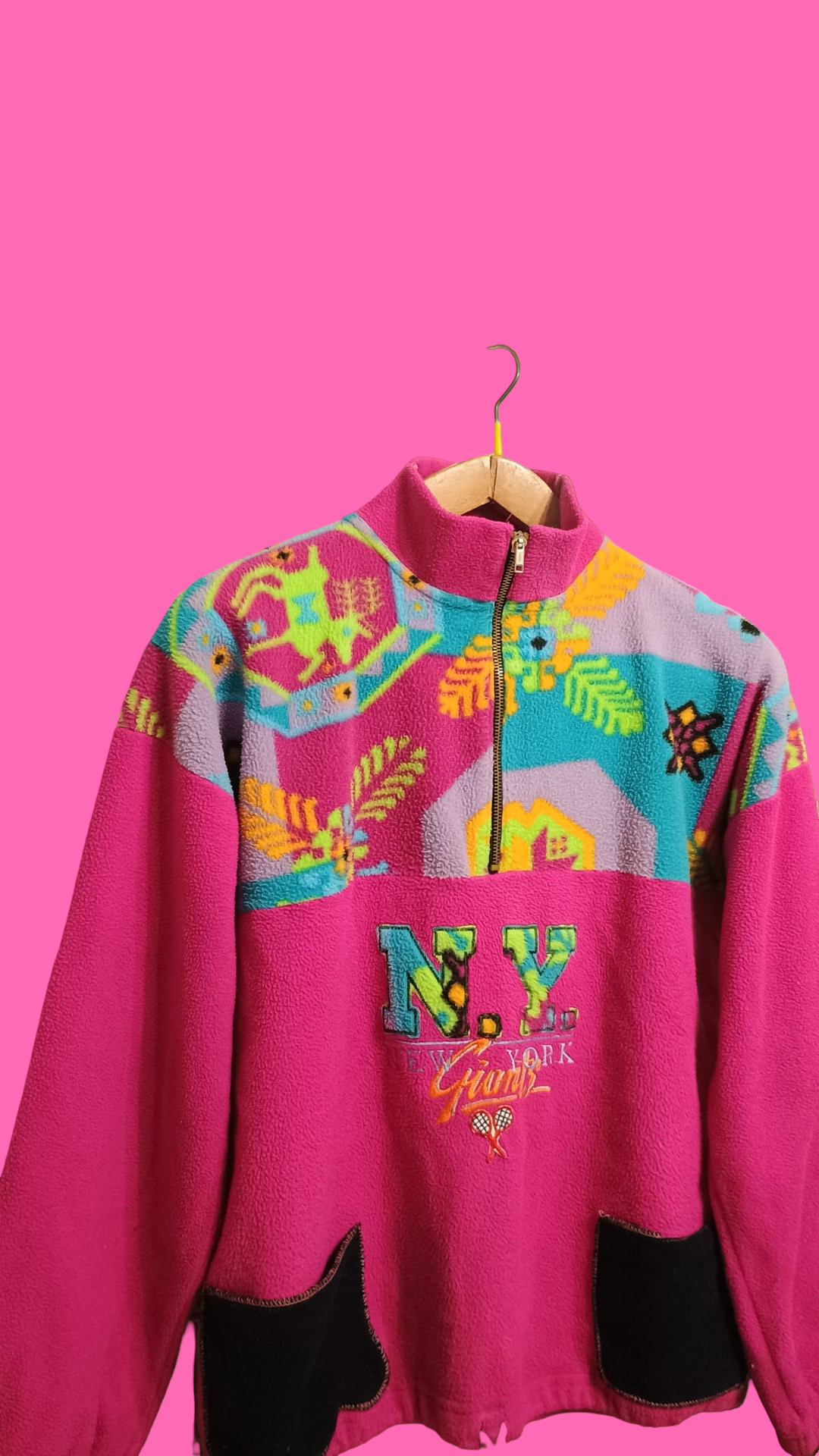 Vintage Multicolor Fantasy 90's Fleece Unisex Size M